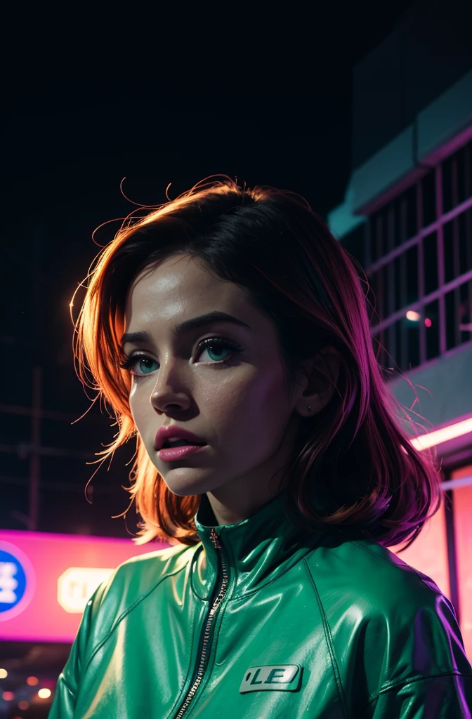 portrait of skswoman, anxious , wearing haute couture , with green Asymmetrical haircut , background space station epic (photo, studio lighting, hard light, sony a7, 50 mm, matte skin, pores, colors, hyperdetailed, hyperrealistic), <lyco:Karen Gillan:1.2>