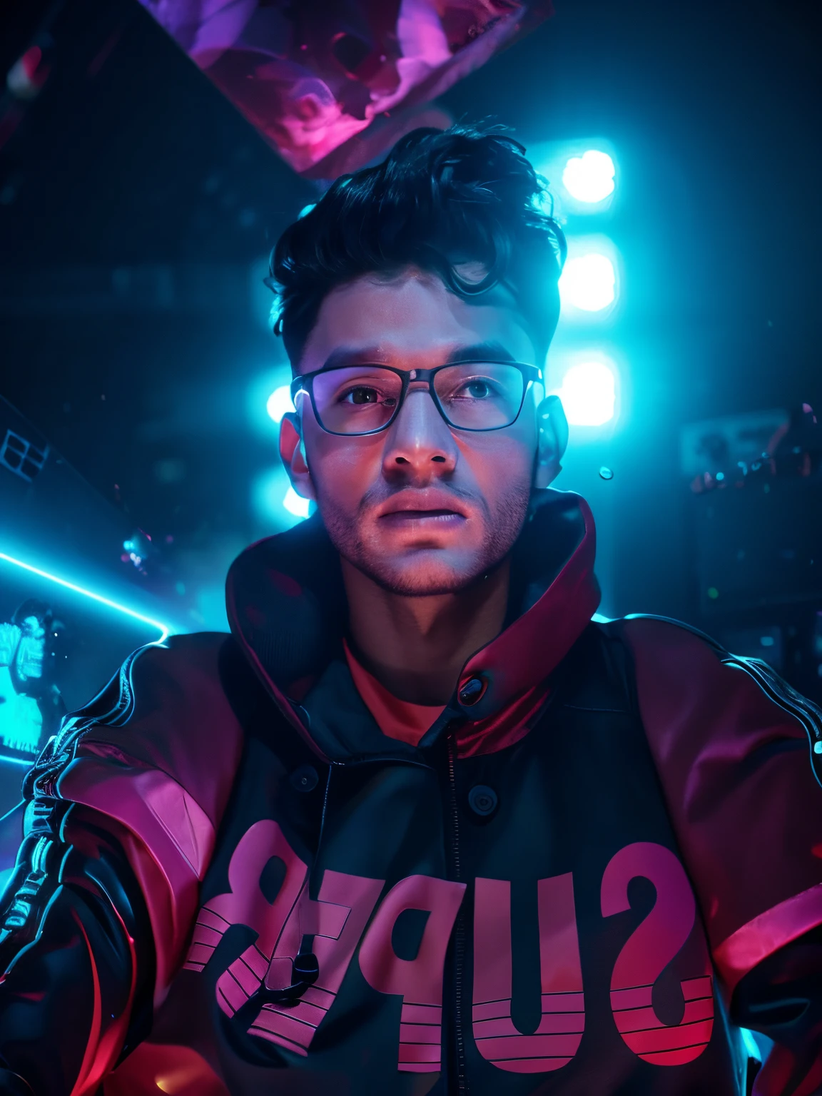 Futuristic background realistic face 8k high quality hd