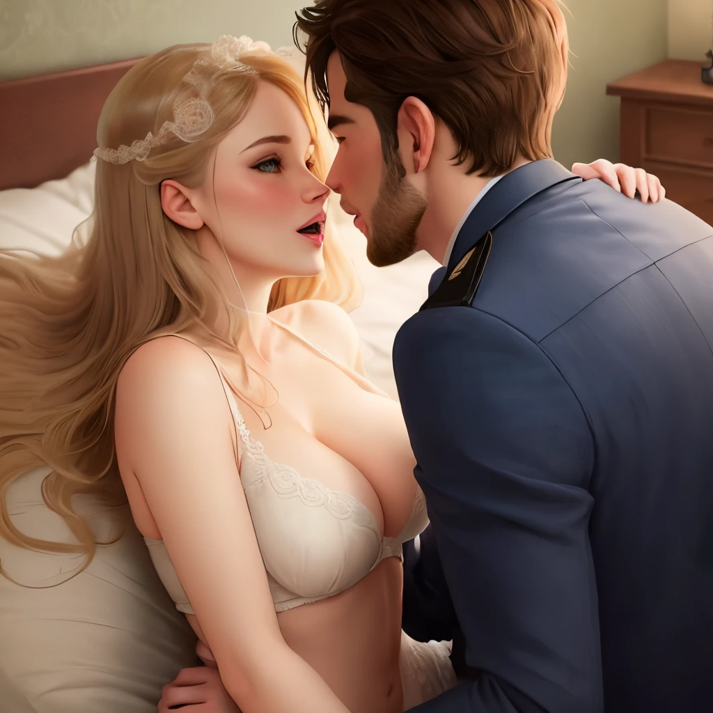 A woman and a man having sex