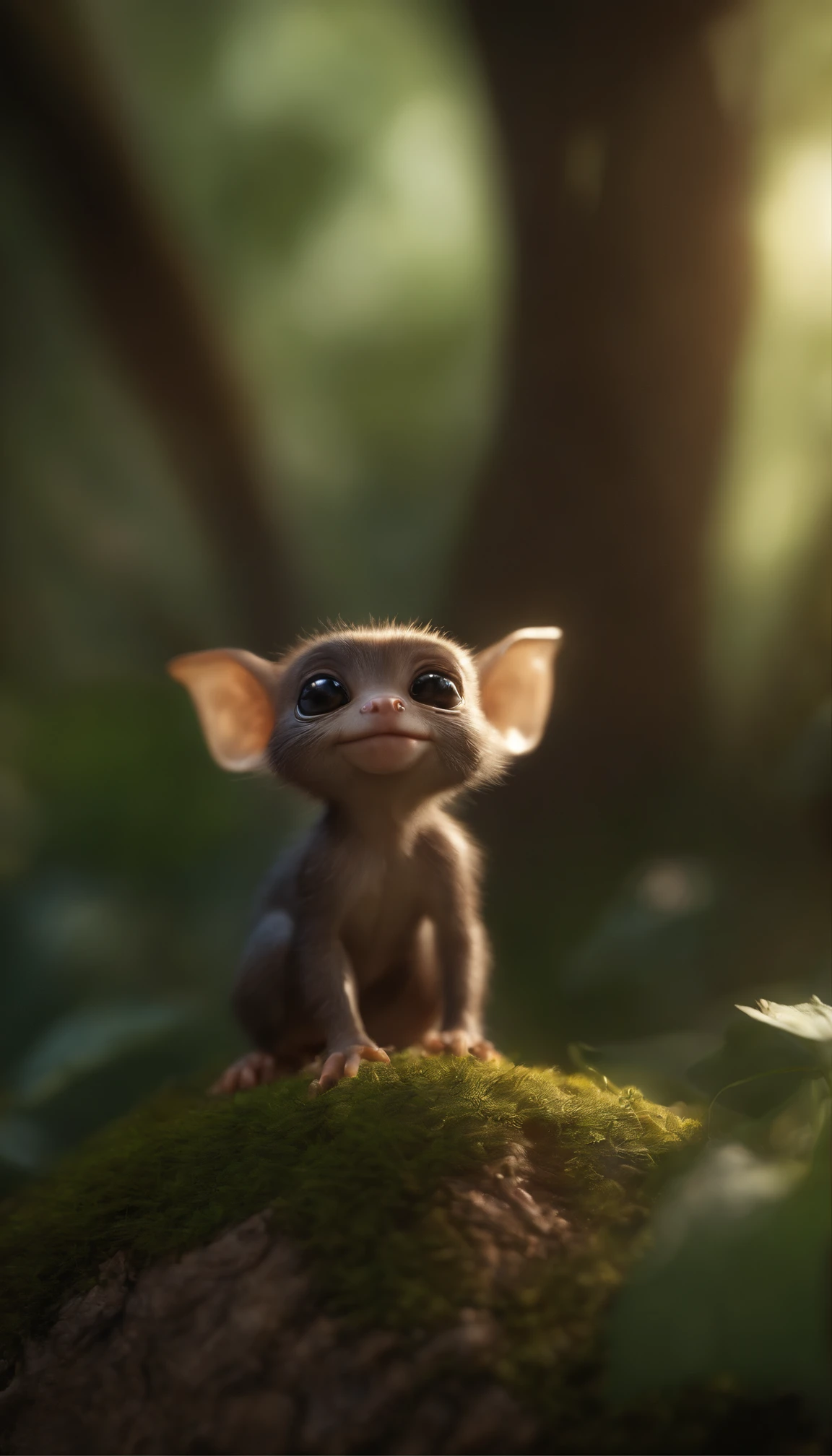 真实感, Realism, Close up of cute tiny fireflies around a huge oak tree, Morning lighting, dew, illuminate the bush, a detailed painting, cgsociety, Detailed painting, artstation hd, high detail, cgsociety, photo realism, Concept art, artstation hd, official arts, bokeh ,(CBZBB:1.25), ((gremlin),Zhkute, Small, baby, Beautiful, Fantasy art, deviant art, trending artstation, Digital Art, Detailed, Realistic, humanoid, character, tiny, Cinematic shot, cinematic portrait of a mole gremlin, cute character, looks like a gremlin, large ears, elongated nose,,,, 真实感, Realism, tmasterpiece, Brad Jongsan walks in the jungle (Night of the Fireflies), (higly detailed: 1 1), rough face, natural skin, hiquality, NSFW, pretty eyes, (Detailed face and eyes), (s face: 1 2), tumult, Complementary, real-photo, .....PSD, Lightweight Film Photography, sharp-focus, contrast lighting, Detail Skin, high resolution 8k, Crazy detailing, Realistic, professional photo of a, 8K UHD, dslr, soft light, hiquality, film grains, Fujifilm XT3