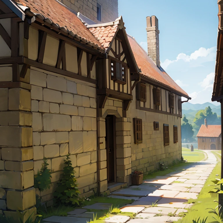 outside of a medieval house