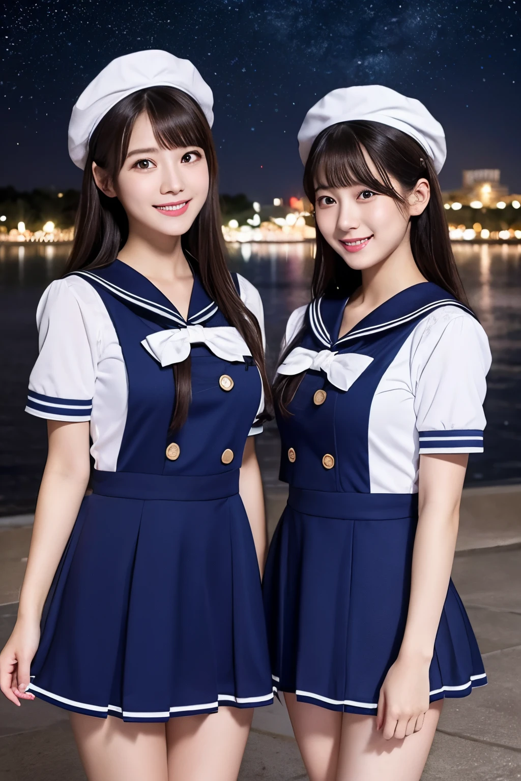 twinsies　Starry sky　Maids　a sailor suit　a beauty girl　smil　エロ
