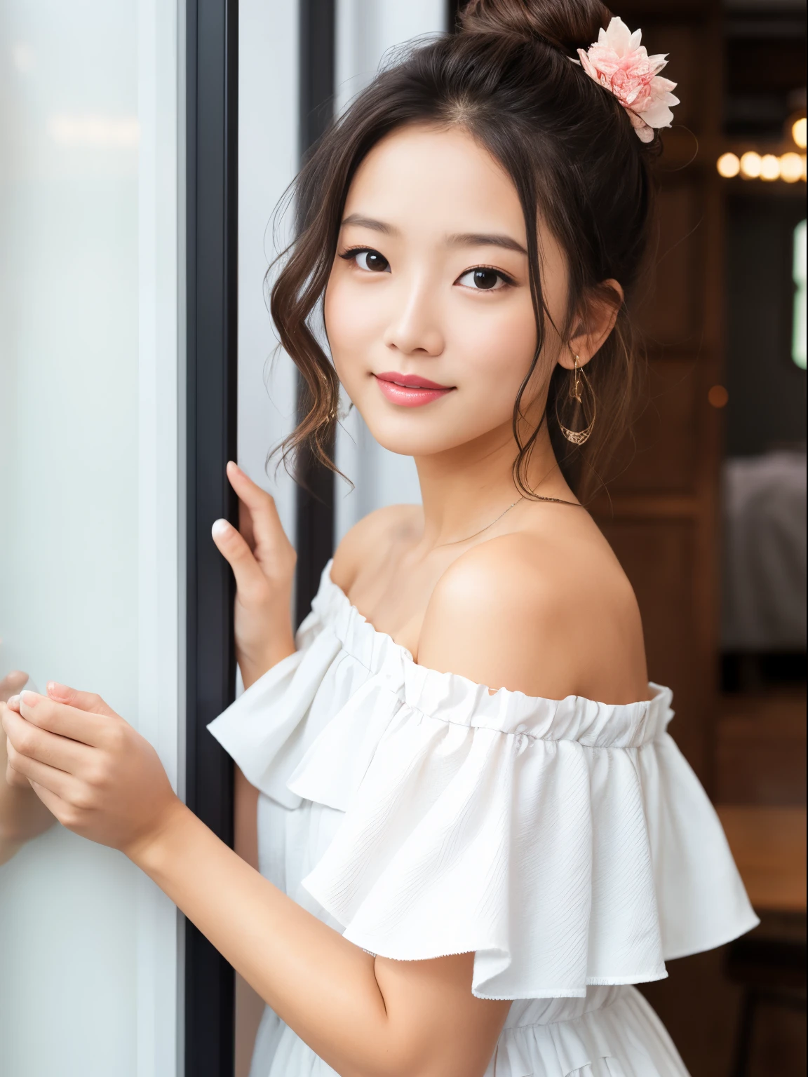 1girl, offshoulder