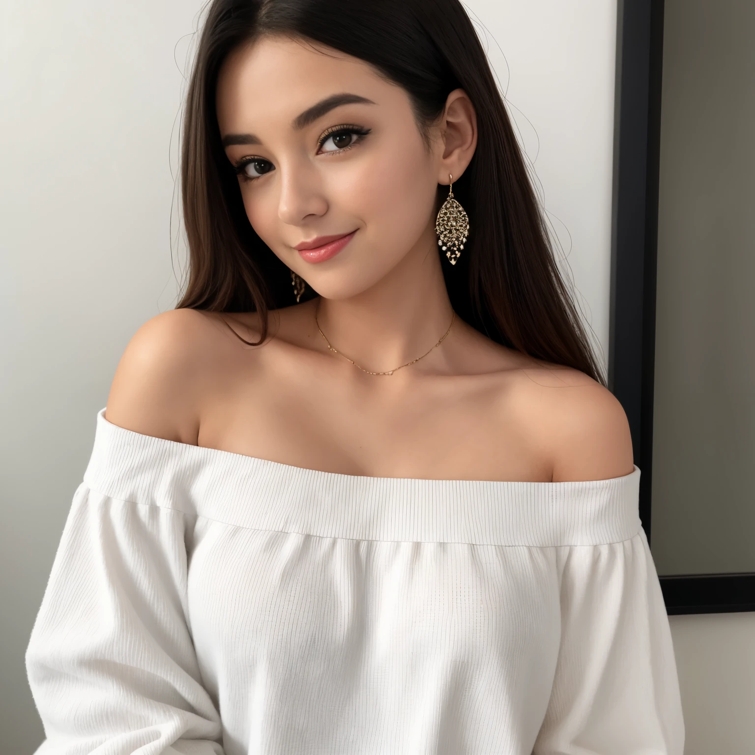 1girl, off shoulder, upper body