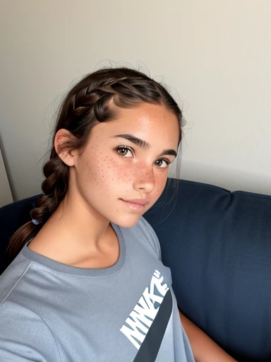 girl with long hair tied by bows.