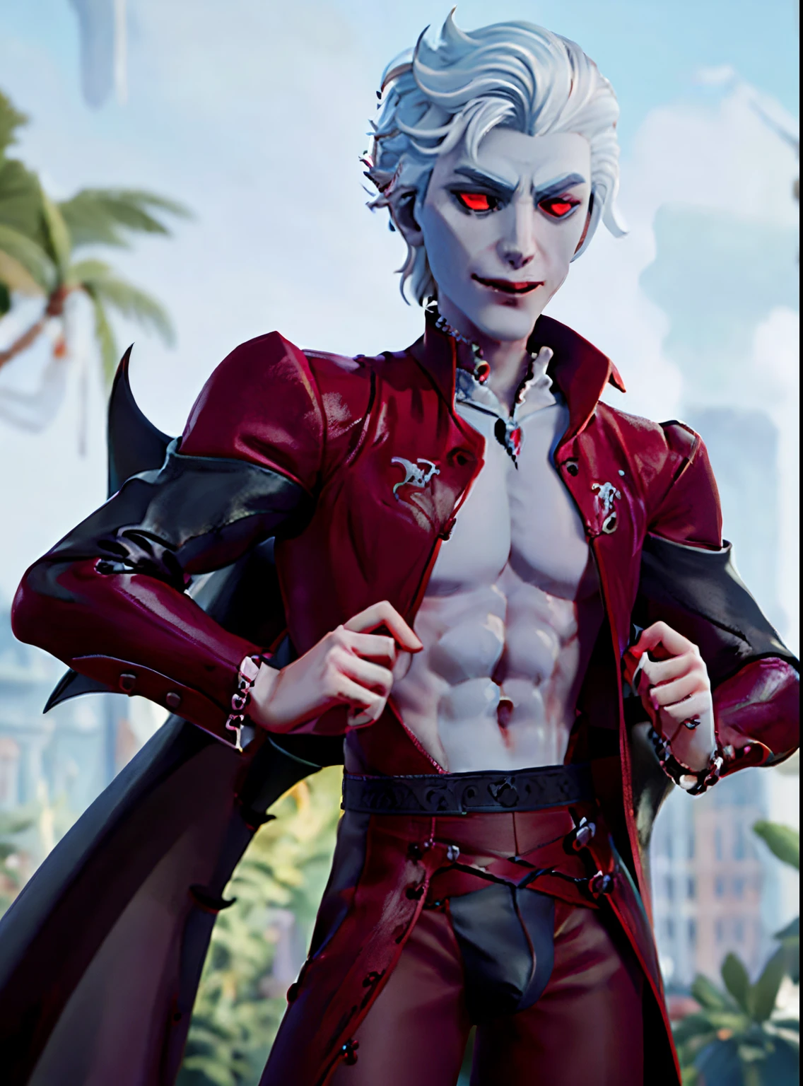 Vampire with his dick out