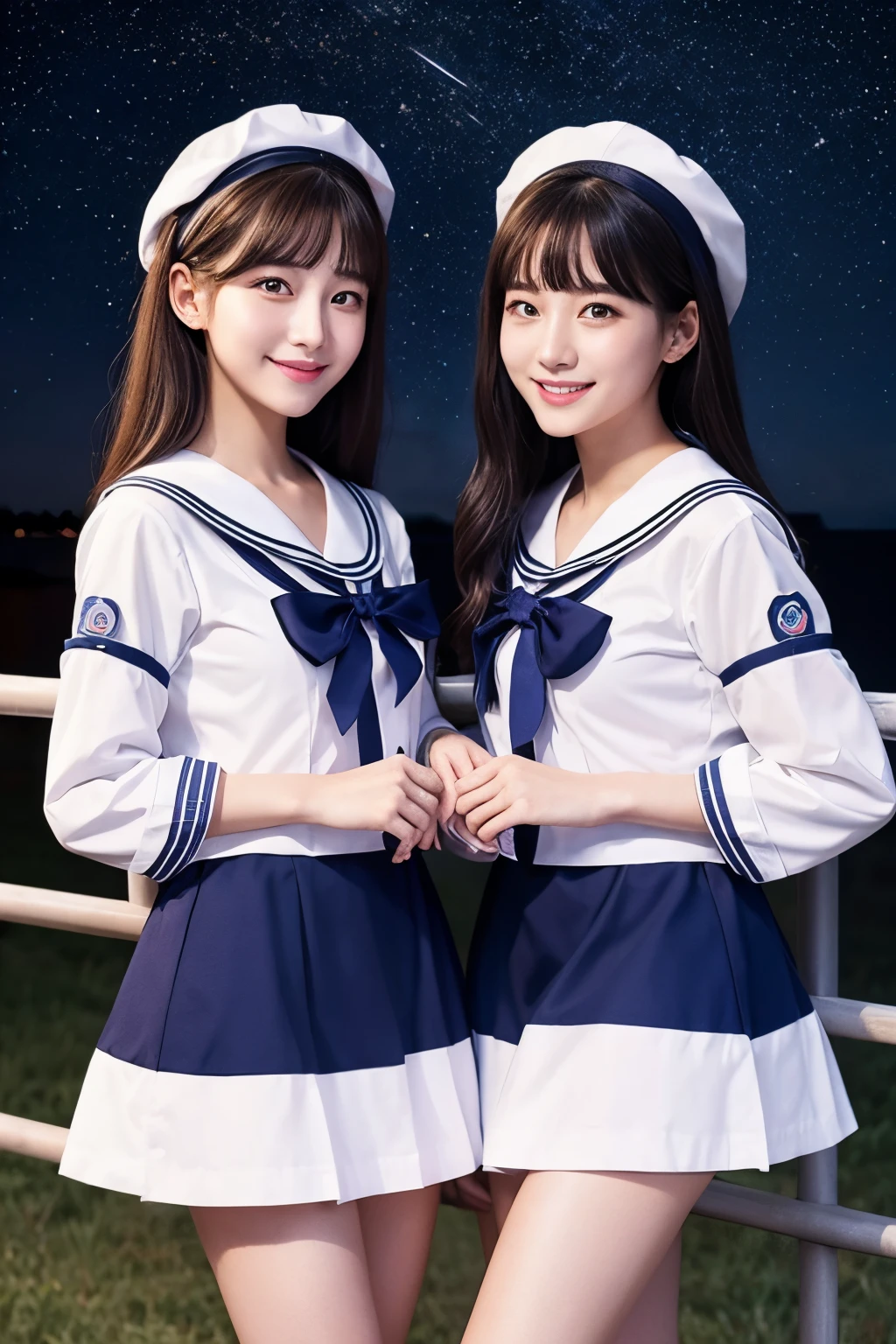 twinsies Starry sky Maids a sailor suit a beauty girl smil エロ
