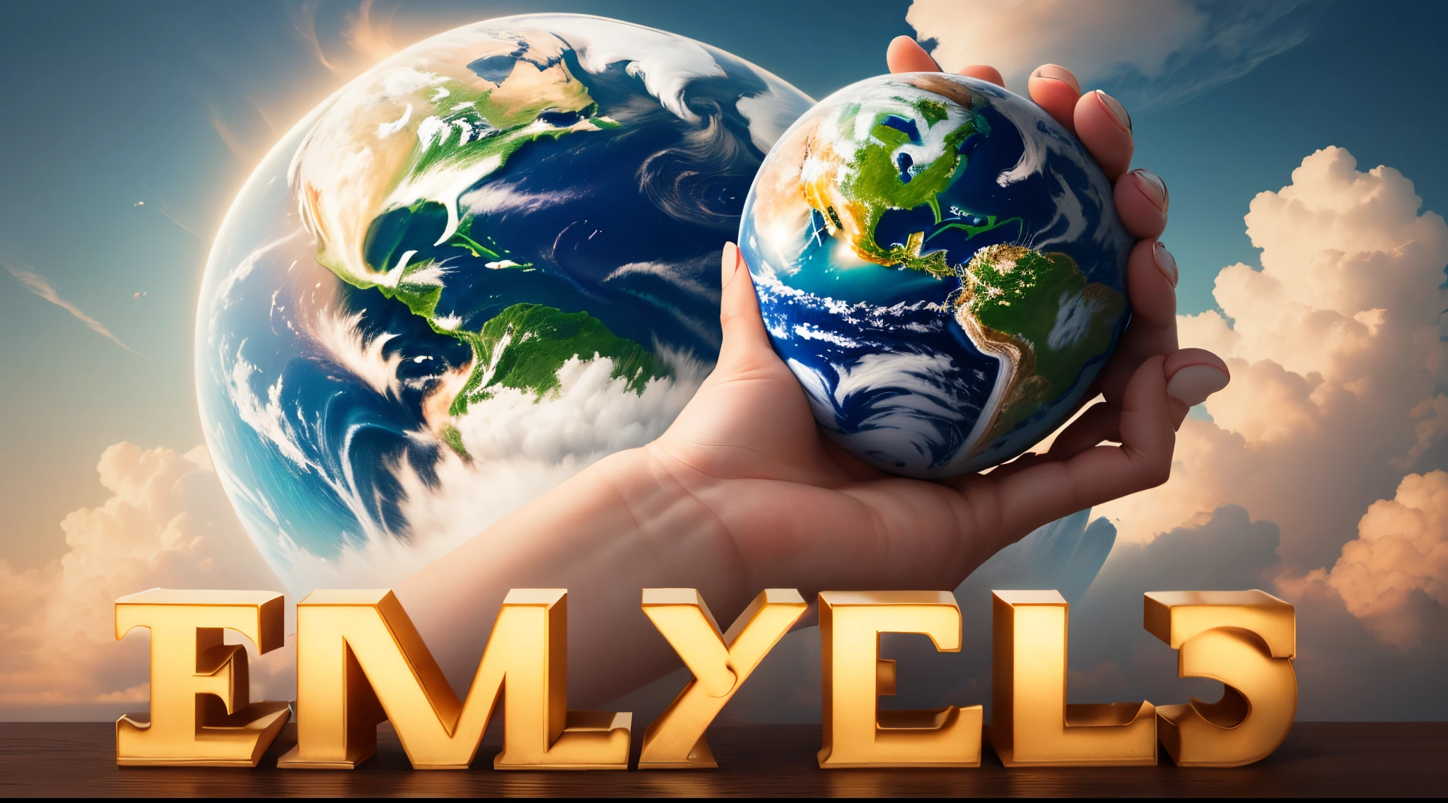 Make an image say this and big letters HAILEY’S WRLD