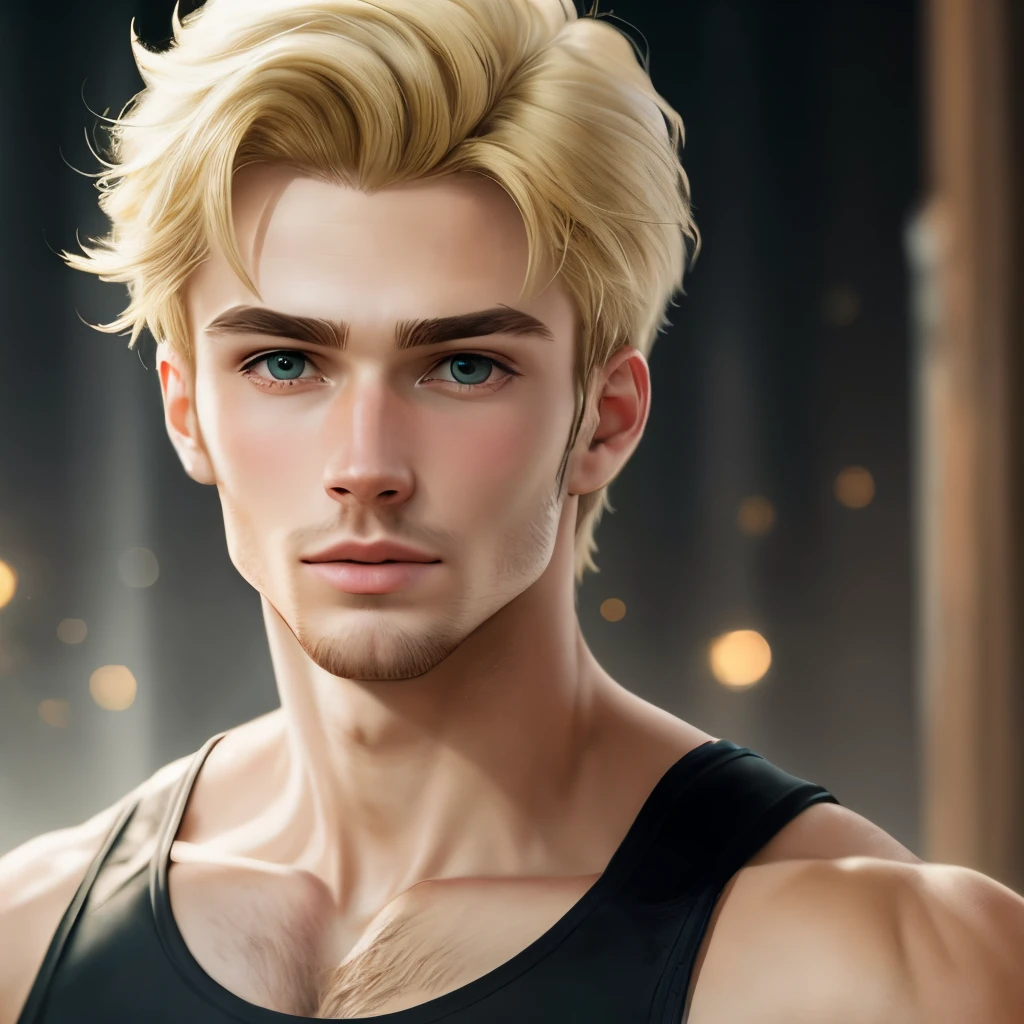 Cut attractive blonde man hd quality