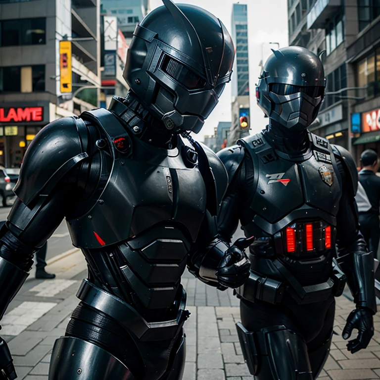 Combat police like tokusatsu black robocop