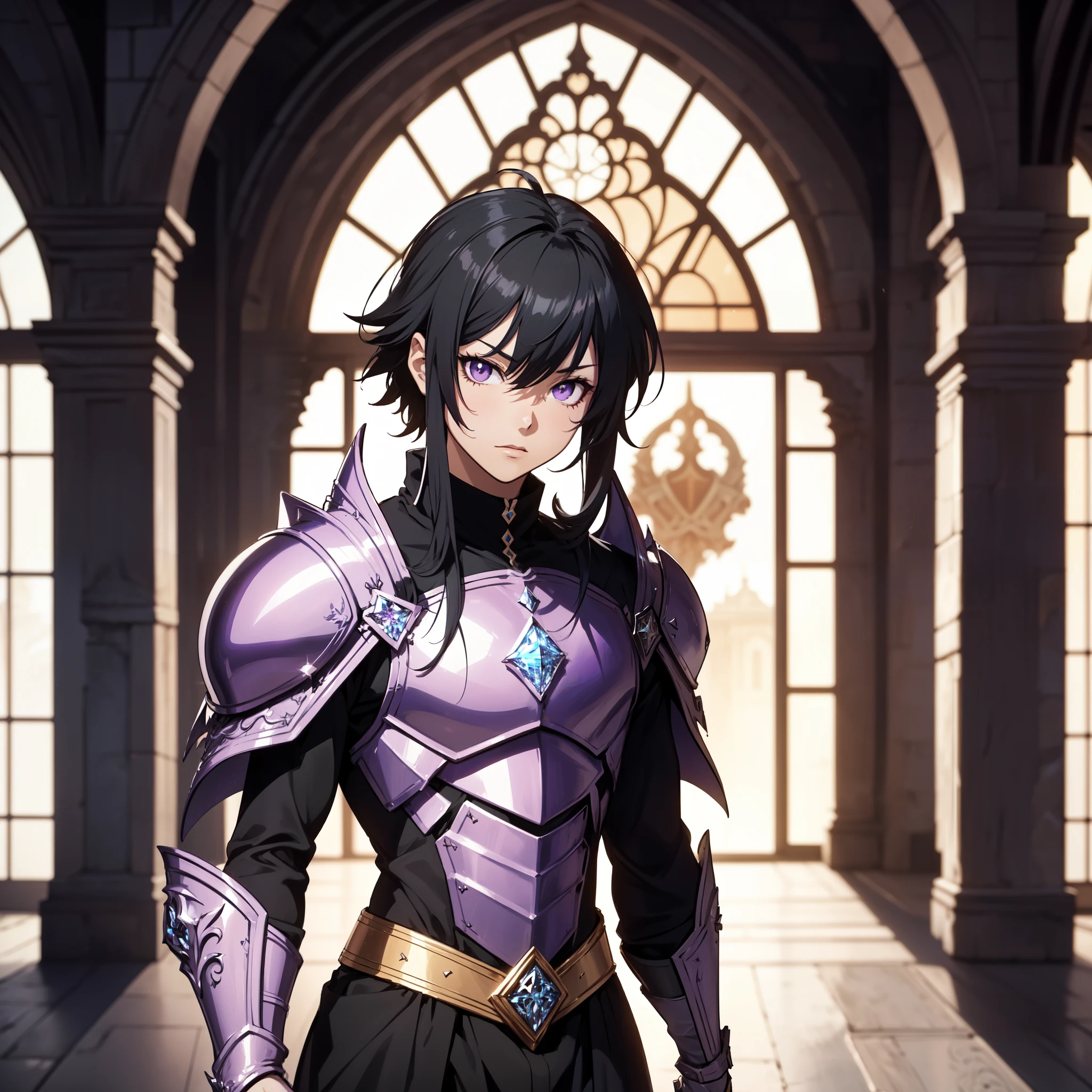 128K Ultra High Definition,
128K Ultra High Quality,
128K Ultra High Resolution,
Best Definition,
Best Quality,
Best Resolution,
Perfectly Detailed,
Perfectly Designed,
Extremely Detailed,
Extremely Designed,
Hyper Detailed,
Hyper Definition,
Hyper Quality,
Hyper Resolution,
Masterpiece,
(((Anime))),
Body Shot,
(((Boy))),
Handsome,
Muscular Body,
(((Black Mid Hair))),
(((Purple Eyes))),
(((Hyper Detailed & Perfectly Designed With Ultra High Quality Diamond Warlord Armor))),
(((Inside Of Medieval Royal Palace Background Scenery))),