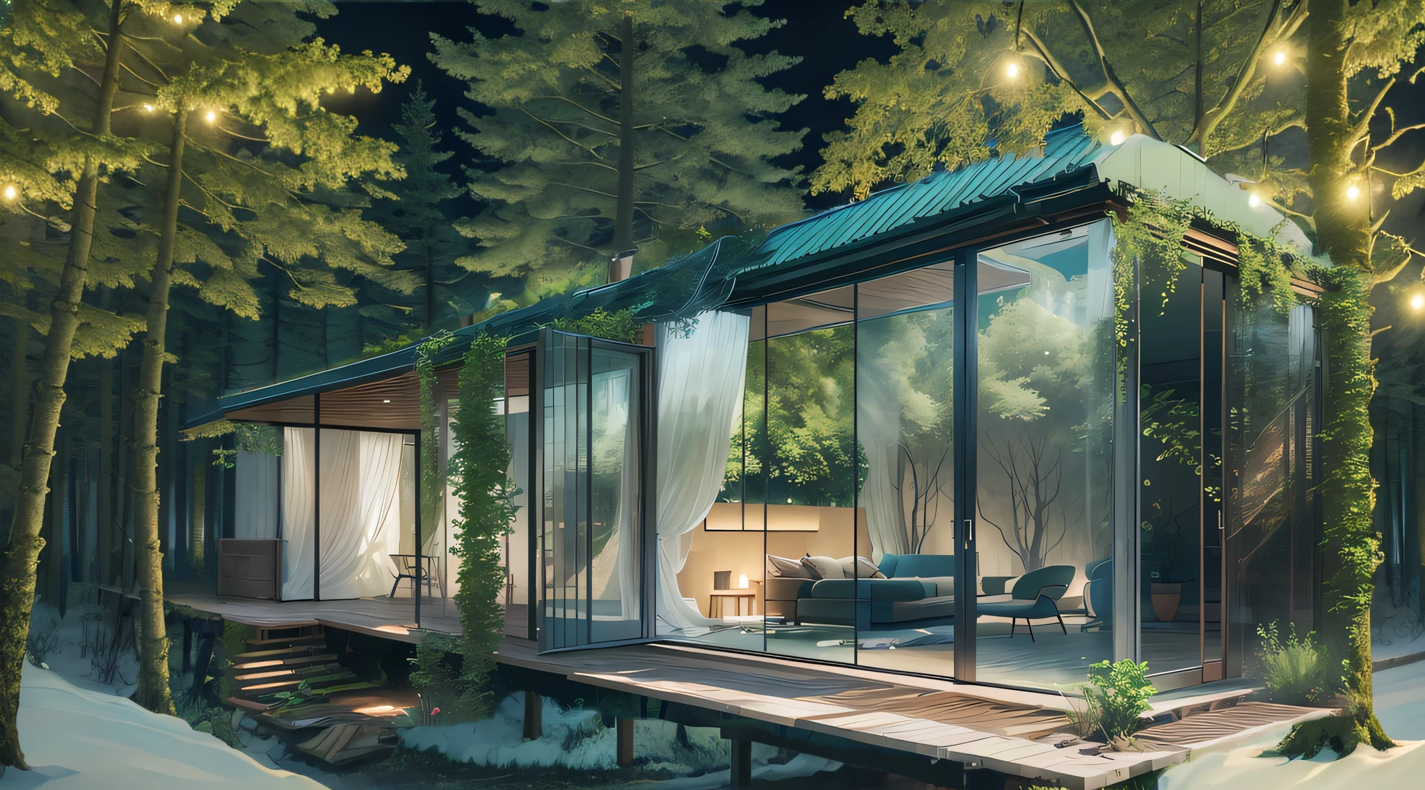 natta,Beautiful forest night view