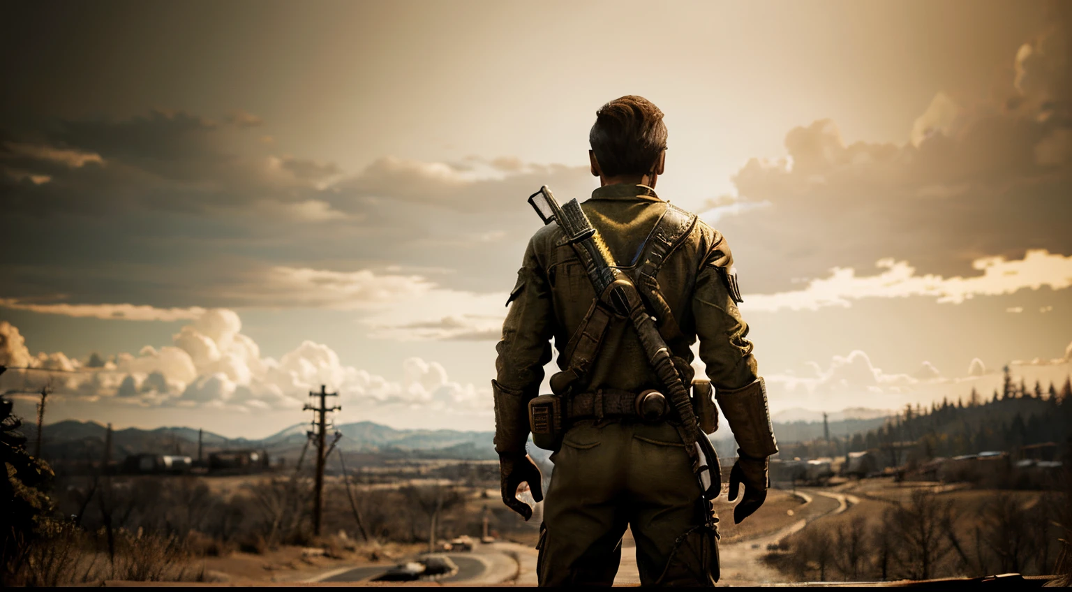 Fallout 76 art style, wallpaper, wanderer