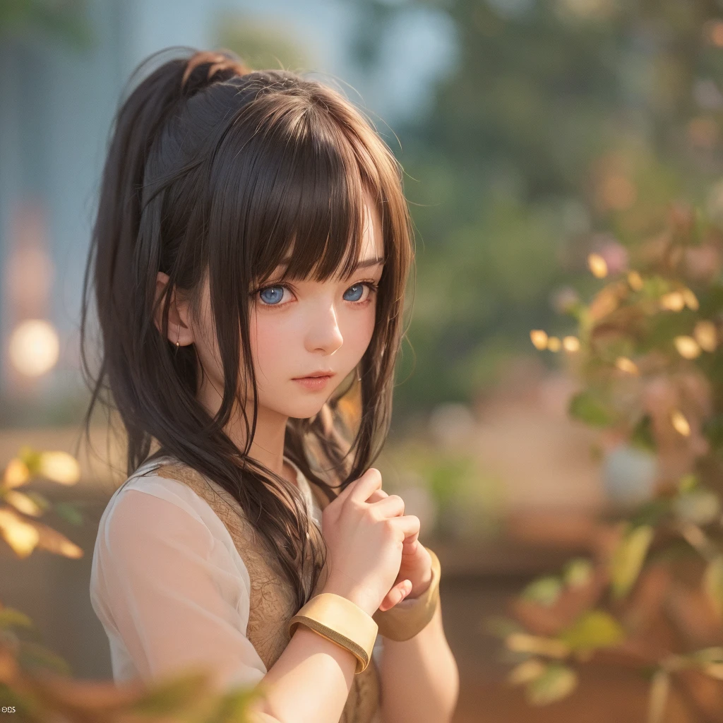 (Meisterwerk, best quality:1), (fotorealistisch:1.2), Licht, Depth of field, (detailliertes Gesicht, Gesichtsfokus:1), Spiel CG, Ultra-detailliert, 8K, Komplizierte Details, hiqcg, 1girls, nur,Anime, Blick auf den Betrachter,