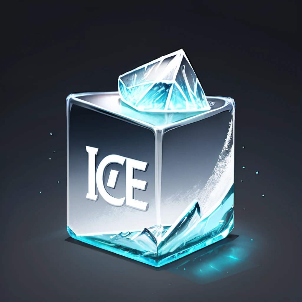 Illustration for ice icon and the word PURE ICE