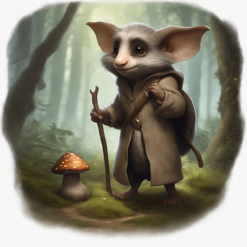 (CBZBB:1.25),gremlin, fantasy style, in style of dark fantasy art, fairy tale style hobbit style, in the style of John Tolkien, Looks like creatures in clothes, ,gremlin looks like a mole((taupe)), goes down the hill, collects nuts, rain is dripping, huge ears, long cute nose, Small tail, five toes, wear a vest with a hood, wearing a backpack, detailing, Hobbit style house, walks along the road, collecting nuts, gremlin style mole, Gremlin goes to collect peanuts from the hill, holding a large acorn in his paws, CBZBB,Cute, Small, baby, Beautiful, Fantasy art, deviant art, trending artstation, Digital Art, Detailed, Realistic, humanoid, character, tiny, Cinematic shot, cinematic portrait of a fairy mole, cute character, looks like a gremlin, looks like a mole, ,gremlin, mole-like, bright silver and brown, Small tail, large ears , long cute nose,summer in a vest with a hood, covered with silver fur, holding a large acorn in his paws, water, Burrow, tree roots stick out from the walls in the hole, mushrooms sticking out of the ground, Best Quality, Masterpiece, in style of dark fantasy art,真实感, Realism, tmasterpiece, Brad Jongsan walks in the jungle (Night of the Fireflies), (higly detailed: 1 1), rough face, natural skin, hiquality, NSFW, pretty eyes, (Detailed face and eyes), (s face: 1 2), tumult, Complementary, real-photo, ...........PSD, Lightweight Film Photography, sharp-focus, contrast lighting, Detail Skin, high resolution 8k, Crazy detailing, Realistic, professional photo of a, 8K UHD, dslr, soft light, hiquality, film grains, Fujifilm XT3, dark fantasy style, fairy tale style, in the style of yenteschi, in the style of a fairy tale, assassin style,
