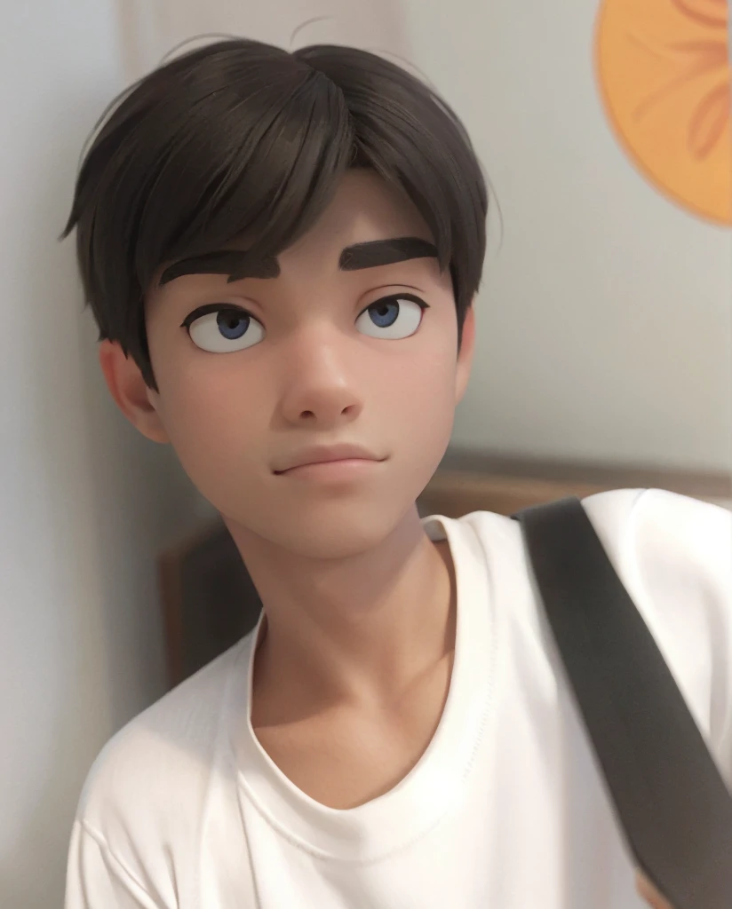 there is a boy that is sitting down in front of a staircase, wearing t shirt, thawan duchanee, nivanh chanthara, damien tran, hoang long ly, david luong, selfie photo, bao pham, dang my linh, ramil sunga, south east asian with round face, john jude palencar, picture, ayan nag