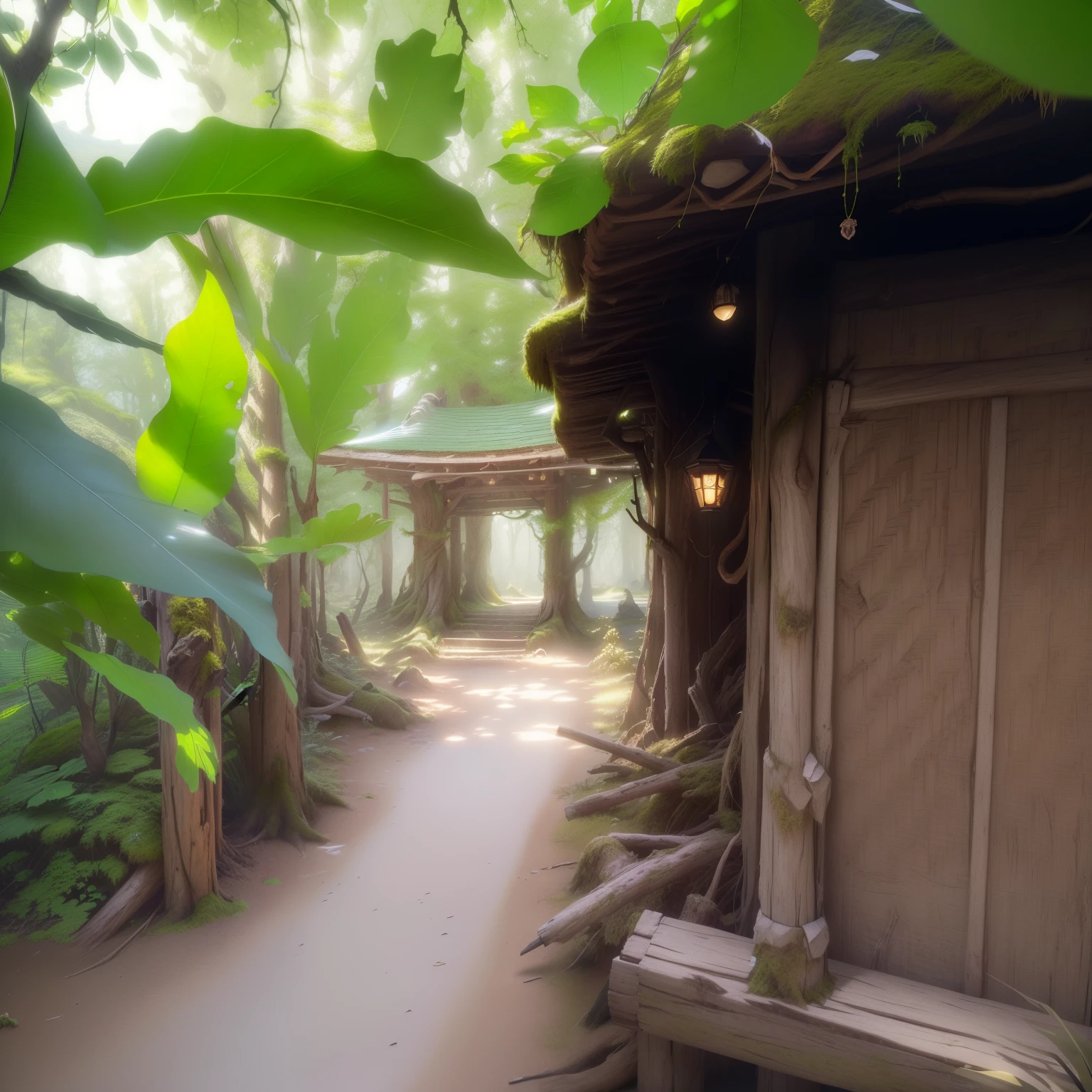 masterpiece, best quality, (extremely detailed CG unity 8k wallpaper), (best quality), (best illustration), (best shadow), A shell shape hut covered with moss, isometric 3D, octane render,ray tracing,ultra detailed