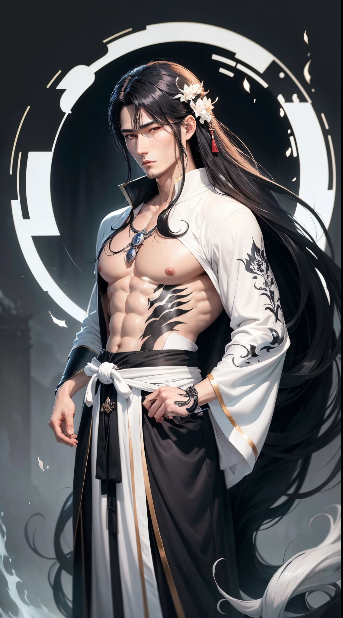 YAN QING, MUSCULADO, TATUAJES