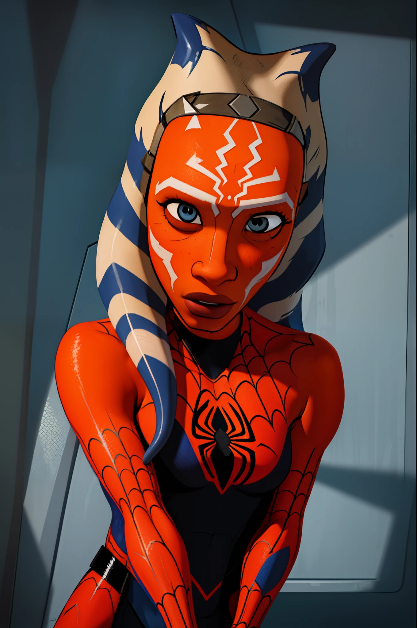 ahsoka_tano, orange skin, facial mark, tatto zhizhuxia