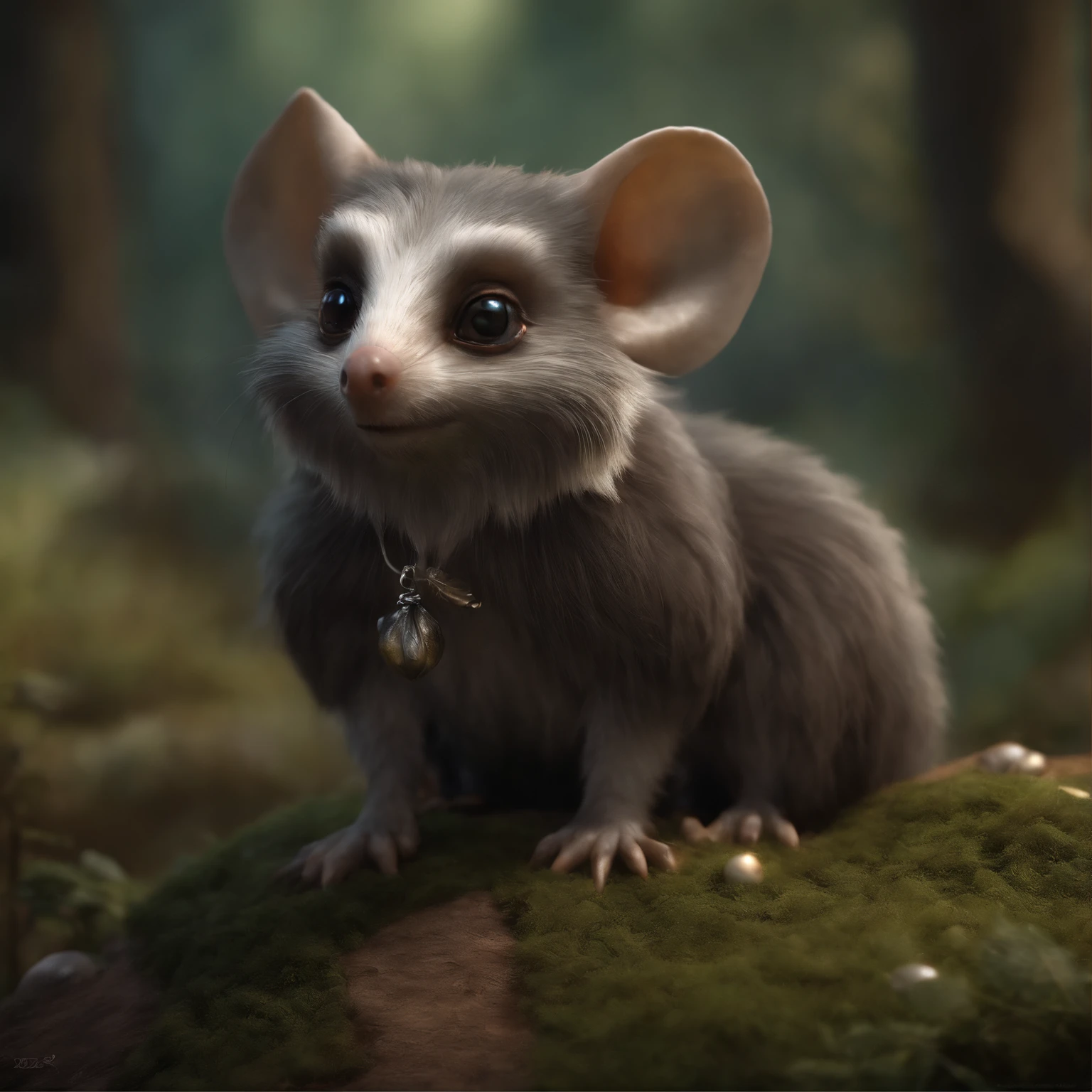 Who left ? ,Try again, (CBZBB:1.25), ((gremlin),Zhkute, Small, baby, Beautiful, Fantasy art, deviant art, trending artstation, Digital Art, Detailed, Realistic, humanoid, character, tiny, Cinematic shot, cinematic portrait of a mole ,gremlin, mole-like, bright silver and brown, long tail, large ears, covered with silver fur, water, stands on the shore, Best Quality, Masterpiece, in style of dark fantasy art, gremlin, mole-like, bright silver and brown, long tail, double nose, huge ears, covered with silver fur,tousled, five toes on each paw, holding a huge acorn in his paws, I'm standing in a forest clearing under the foliage of bast., acorns lie in the clearing, acorns glow, Crickets fly, Best Quality, Masterpiece, in style of dark fantasy art, fantasy-inspired, in the style of John Tolkien,