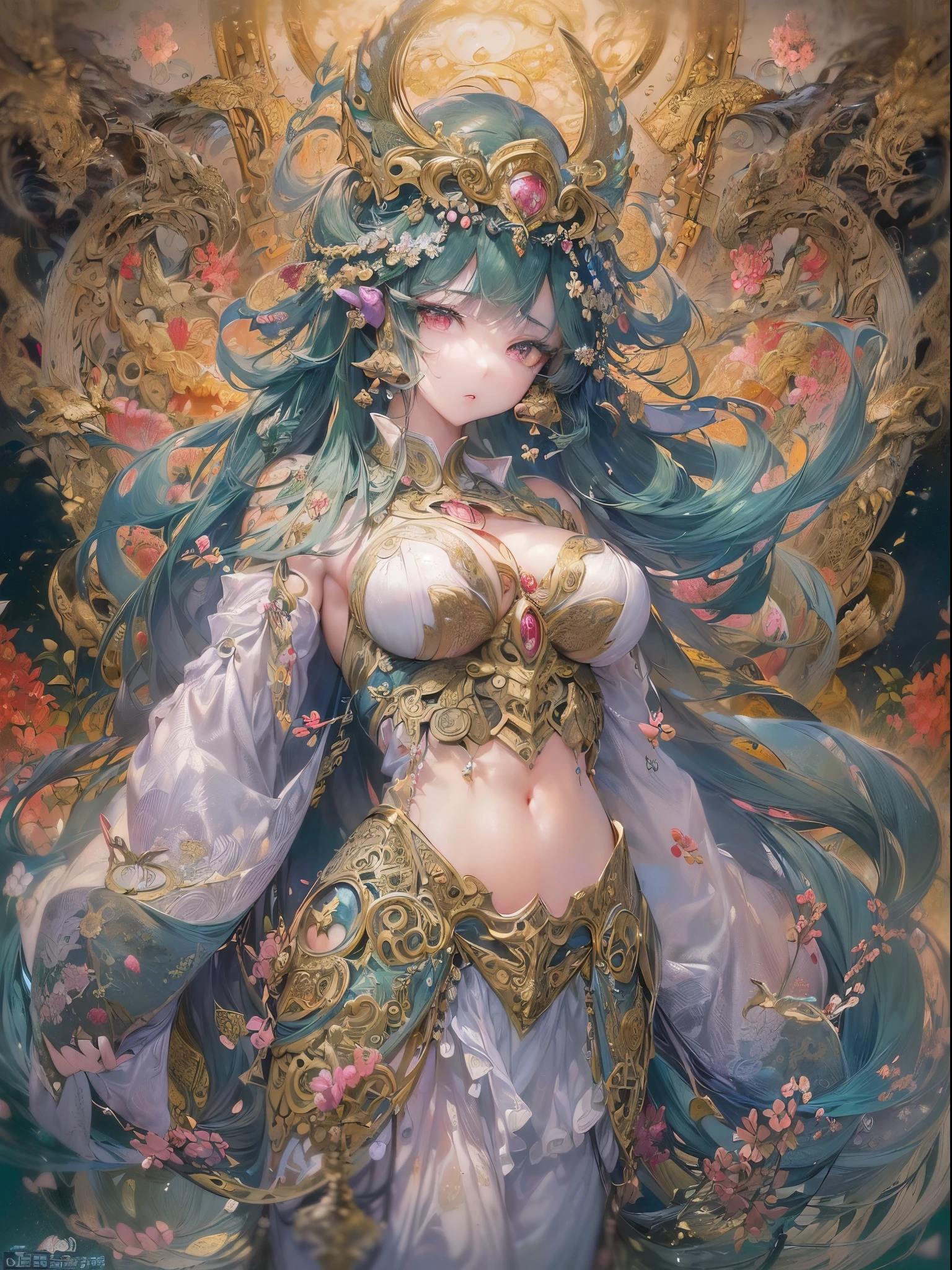 ((Finest quality)),(超A high resolution),(ultra-detailliert),(Meticulous portrayal),((Best Anime)),(Finest works of art),(Ultra-Precision Art),(The art of astounding depiction,Overwhelming depiction:1.5),(intricate and detailed art:1.6), ((Japanese fantasy:1.5)), (goddess of underworld:1.5),Staring at this:1.4,