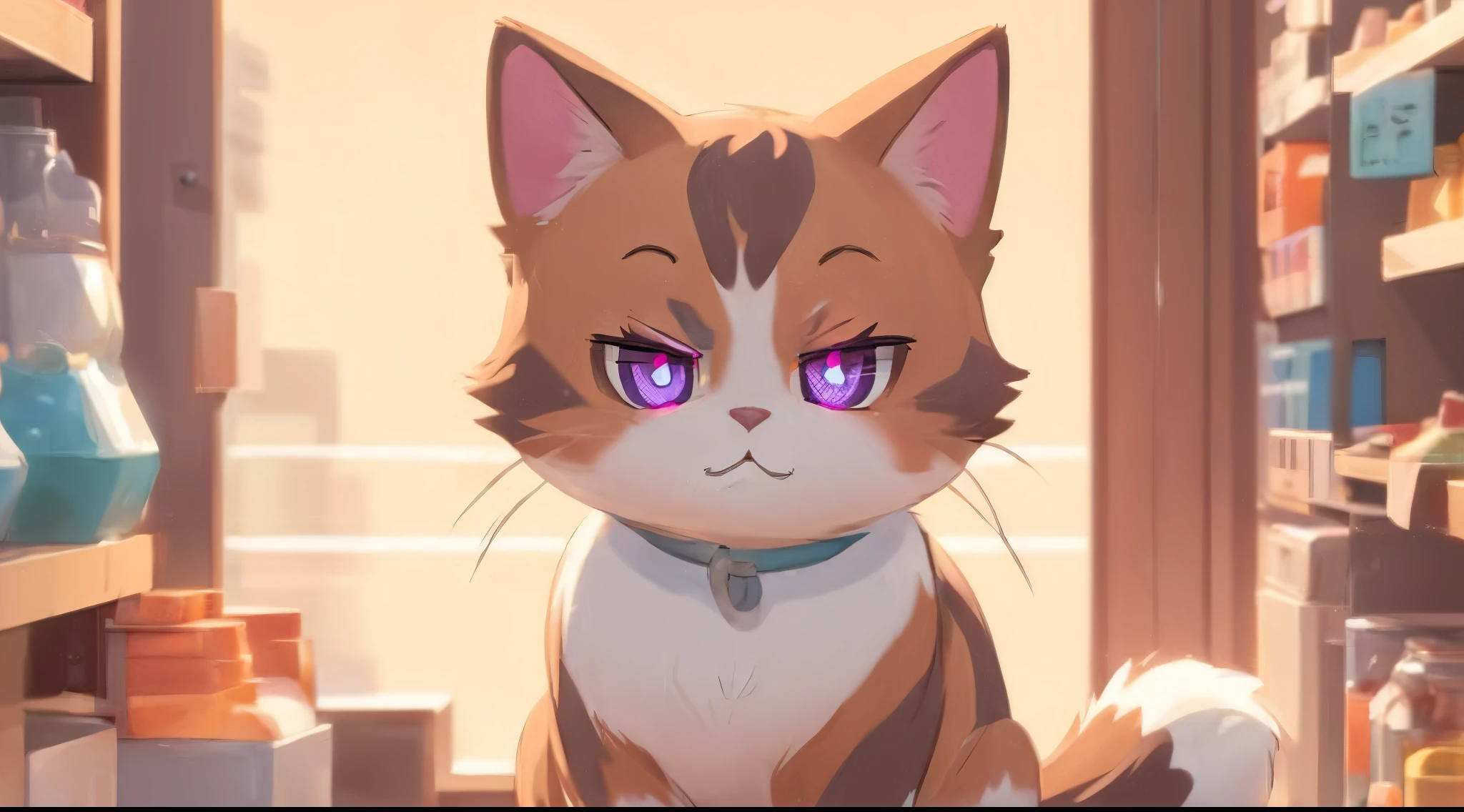 glaring eyes