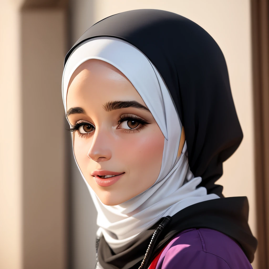 Une femme musulmane qui enregistre un podcast