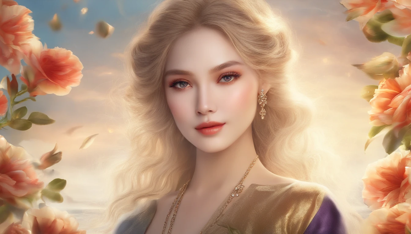 (main part), (Best quality at best), (ultra - detailed),(ldisheveled hair),(illustratio), (1 persons), Permanent, A fashion model, looking at viewert, (Interview), (detailedbackground),美丽细致的眼睛, exquisite and beautiful face, floating,(high saturated),(colorful splash),Colorful bubbles,(Shiny), Focus on the face, floating flowers, floatinghair, (Shiny), best illuminate, best eyeshadow, 1 evil only