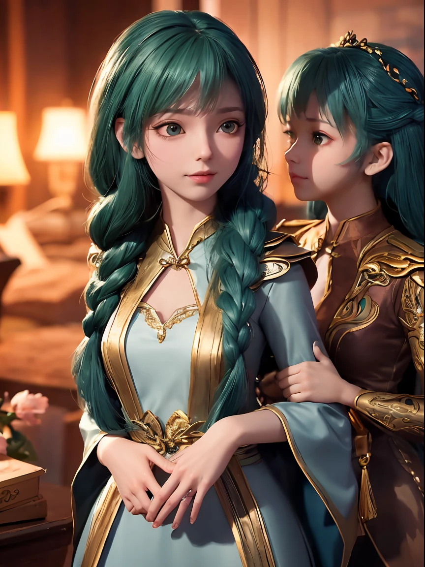 , up do hair- green, no makeup, a close up of a woman with long hair wearing a blue dress, ig model | artgerm, beautiful alluring anime woman, realistic anime 3 d style, seductive anime girl, beautiful character painting, beautiful anime woman, beautiful anime girl, realistic young anime girl, realistic. cheng yi, extremely detailed artgerm, attractive anime girl, trending artgerm