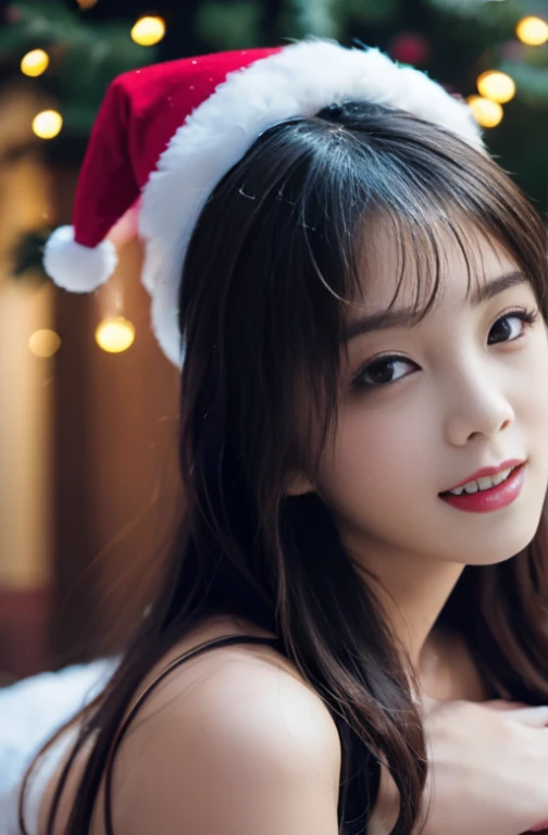 (best quality,4k,8k,highres,masterpiece:1.2),ultra-detailed,(realistic,photorealistic,photo-realistic:1.37),(Best quality, 8k, 32k, Masterpiece, UHD:1.3),Photo of glamorous Japanese woman, 1girl, ((Huge breasts :1.5)), (abs, slender figure, perfect body :1.2), medium-short hair bun: 1.1, (erotic white dress: 1.1), (indoor, night :1.2), ultra-detailed face, detailed lips, detailed eyes, double eyelid sexy,beautiful detailed eyes,beautiful detailed lips, sexy flirting pose, spread wide open leg, flirting face, extremely detailed eyes and face,longeyelashes,1girl,portraits,illustrations,present,Christmas tree,sparkling lights,cosy red hat and gloves, mini dress, voluptuous breasts, winter wonderland,wonderment,happiness,presents,excitement,joyful expressions,magical atmosphere,mistletoe,decorations,fluffy snow,rooftop,starry sky,peppermint candy canes,magical reindeer,enchanted forest,frosty breath,glowing fireplace,wrapping paper,ornaments,Christmas stockings,snow-covered ground,sleigh,shimmering snowflakes,delightful surprises,glittering ornaments,cheerful laughter,anticipation,happy reunions,cozy socks,cocoa,gingerbread cookies,snowball fights,icicles