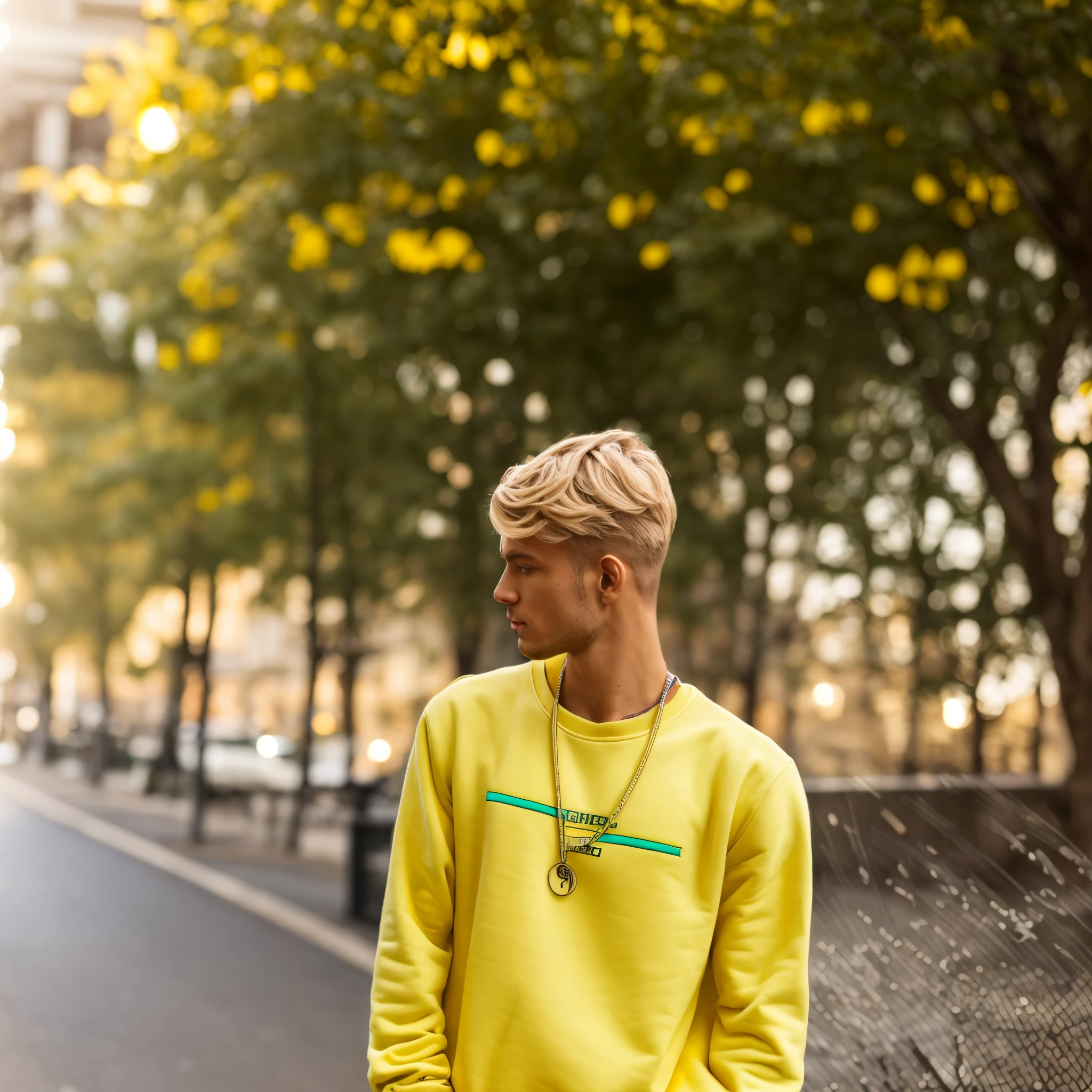 Green and yellow mixed colours sweatshirt