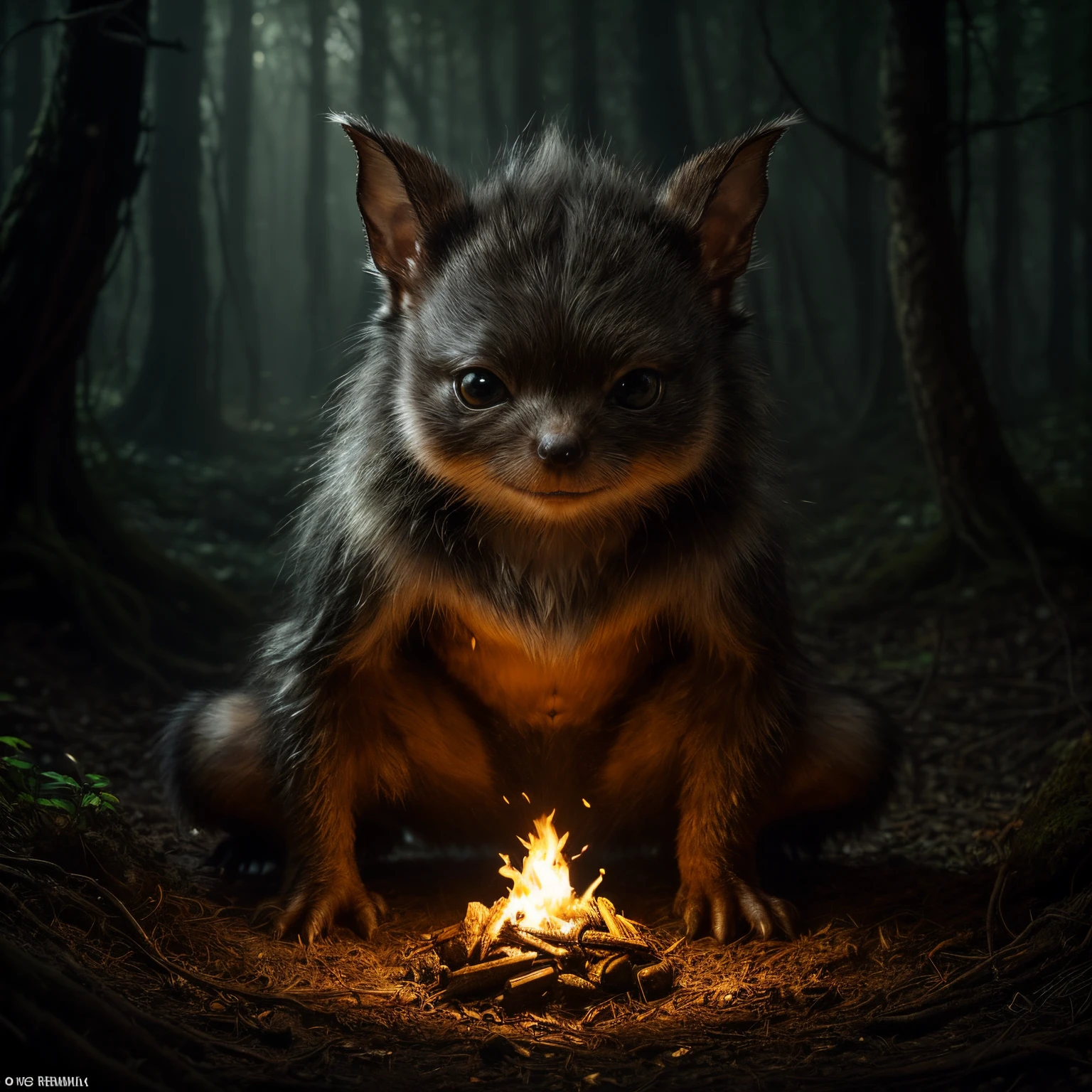 (CBZBB:1.25), ((gremlin),Zhkute, Small, baby, Beautiful, Fantasy art, deviant art, trending artstation, Digital Art, Detailed, Realistic, humanoid, character, tiny, Cinematic shot, cinematic portrait of a mole ,gremlin, mole-like, bright silver and brown, long tail, large ears, covered with silver fur, is in a hole, mushrooms glow, Best Quality, Masterpiece, in style of dark fantasy art, gremlin, mole-like, bright silver and brown, long tail, double nose, huge ears, covered with silver fur,tousled, five toes on each paw, holding a glowing mushroom in his paws, I'm is in a hole, illuminated by glowing mushrooms, There is a table, made from tree root, mushrooms glow in progress, Crickets fly, Best Quality, Masterpiece, in style of dark fantasy art, fantasy-inspired, in the style of John Tolkien, the hero repeats, double hero, , 真实感, Realism, tmasterpiece, Brad Jongsan walks in the jungle (Night of the Fireflies), (higly detailed: 1 1), rough face, natural skin, hiquality, NSFW, pretty eyes, (Detailed face and eyes), (s face: 1 2), tumult, Complementary, real-photo, ..PSD, Lightweight Film Photography, sharp-focus, contrast lighting, Detail Skin, high resolution 8k, Crazy detailing, Realistic, professional photo of a, 8K UHD, dslr, soft light, hiquality, film grains, Fujifilm XT3
