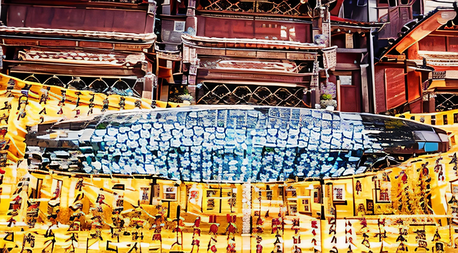 generate a photo exactly like this one with natural Chinese architecture style