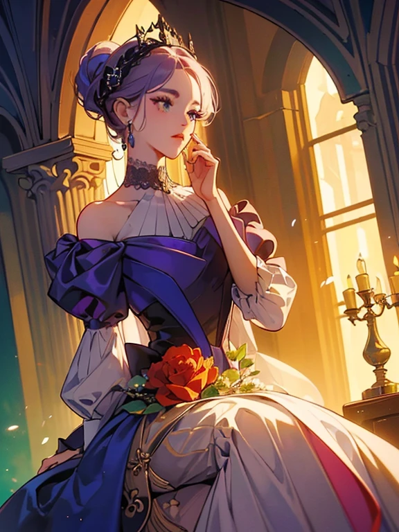 motivo borboleta、tons de verde e vermelho、cores vibrantes、((obra prima)))、(((qualidade superior)))、((ultra-detalhada))、(Um hiper-realista)、(CGillustration altamente detalhado)、Arte Oficial、Paris at the beginning of the 20th century、decadente、Madame Papillon、beleza legal、Mascarada、Refinamento、elegence、gorgeous、Masks that cover most of the face、Colorful and detailed mask design、unparalleled beauty、fans、lindo vestido、joias、solo feminino、perfect angle、perfect compositio、Esbian de corpo inteiro