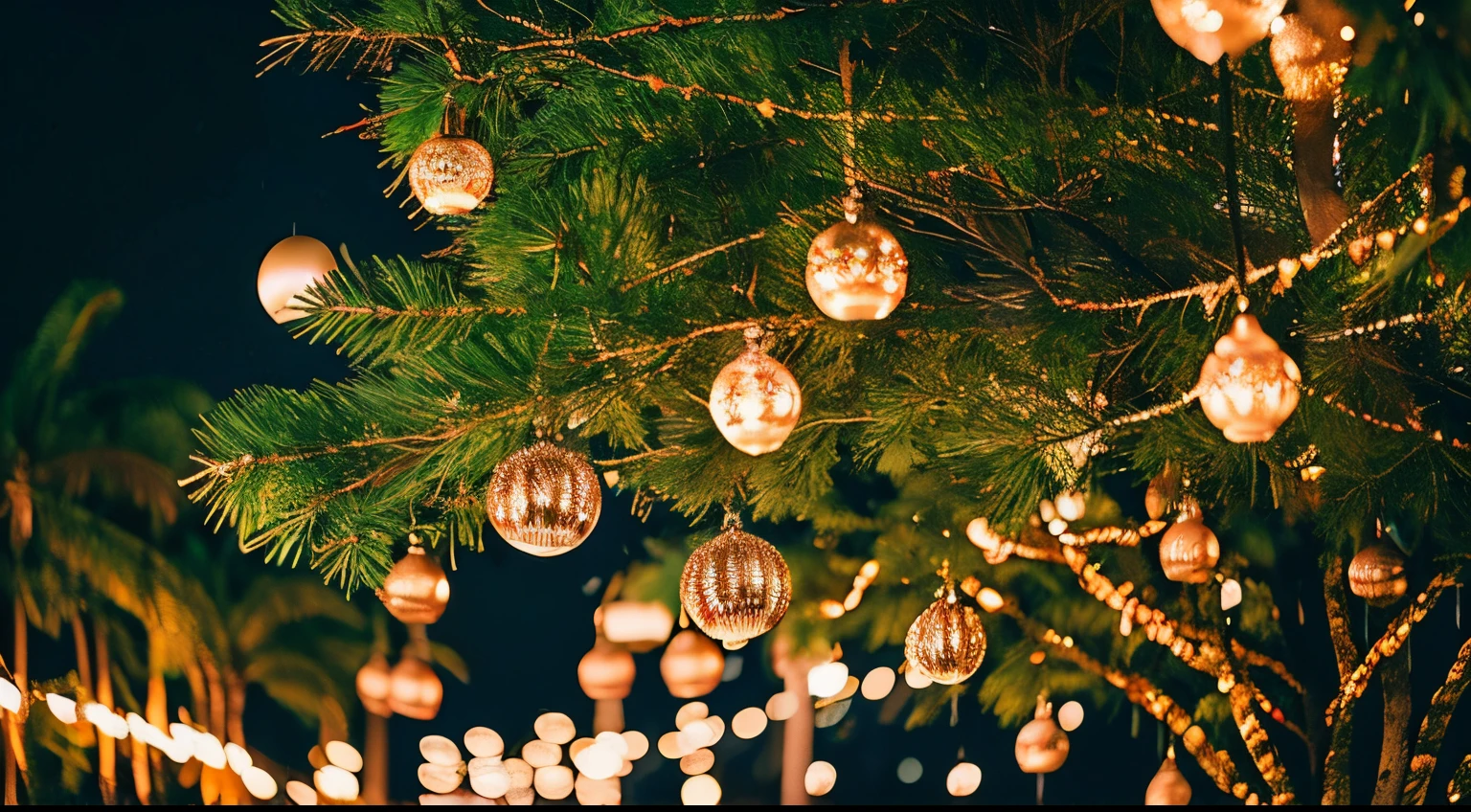 (melhor qualidade,Altas),Decorated Christmas Tree,blank space to write, sem letras na imagem,natural lighting,cores vibrantes,ornamentos tradicionais,luzes cintilantes,atmosfera alegre,Gifts under the tree,happy family reunion,clima festivo,Christmas Decorations,Cena de inverno,elegant and attractive tree design,presentes lindamente embrulhados,reflection of lights on shiny surfaces,beautiful star on top of the tree,ramos e folhas detalhados,Clima festivo,sala de estar elegante e aconchegante,paleta de cores brilhantes e quentes,Ambiente suave e convidativo,cold weather outside,peaceful and magical atmosphere
