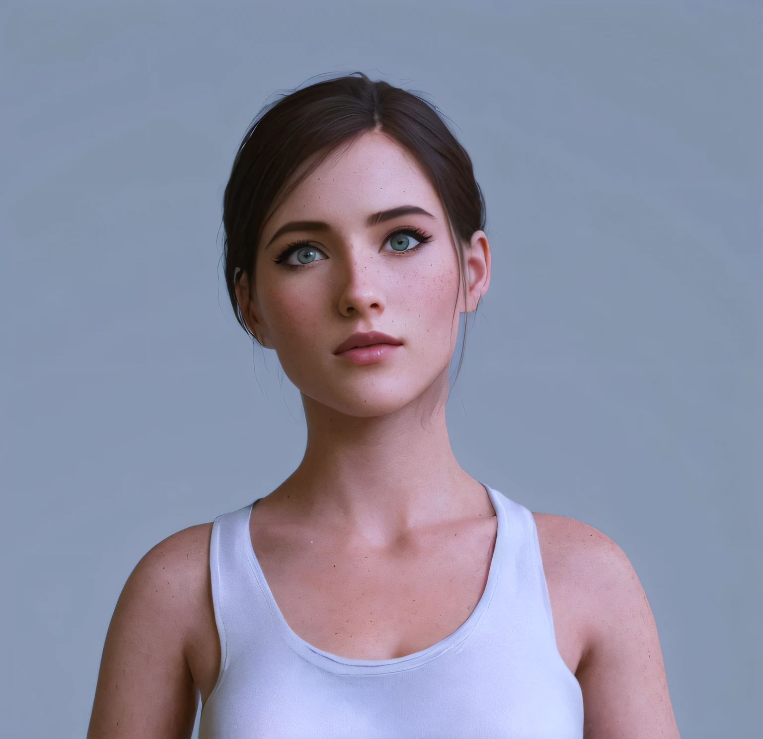 professional, (4k photo:1.1) by (Jeremy Lipking:0.3), (Dittmann Anna:0.3), (Arian Mark:0.3), (Sharp focus:1.3), high detail, wearing (tight shirt:1.2), beautiful detailed face, an attractive woman with long red hair looks into the camera, looking like actress Katherine McNamara, panasonic lumix s pro 50mm f/1.4, anne stokes, color splash, dark orange and dark emerald, ferrania p30, photo realistic, (attractive young woman:1.3), (seductive:1.1), (blushing:1.1), hourglass body shape, big round breasts, wide hips, in background city, taking selfie, wearing jumper