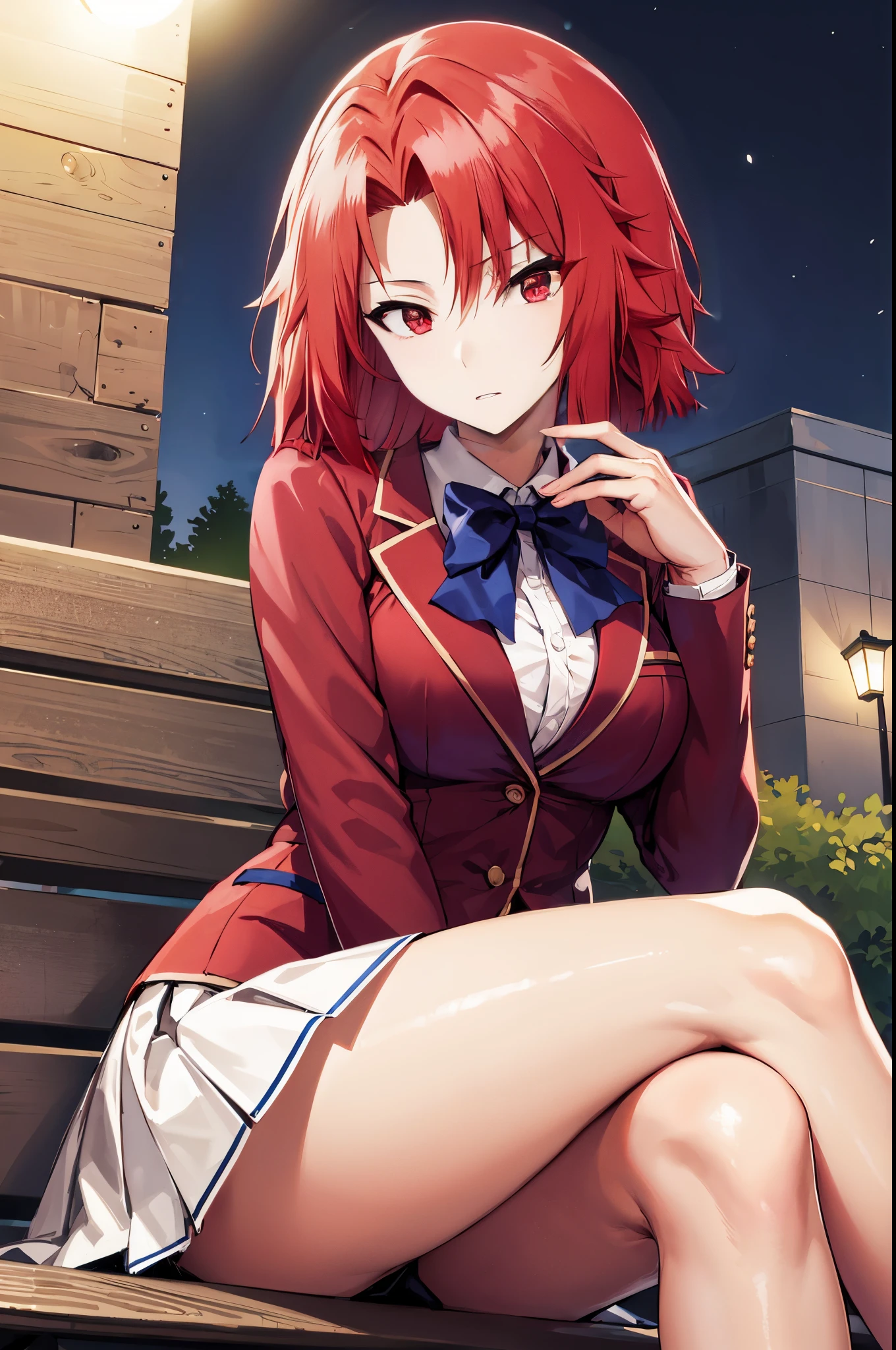 red eyes,red hair