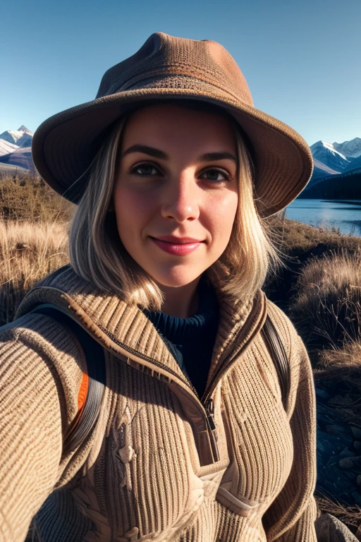 1 Frau((Upper body selfie, Happy)), topless, nsfw, without shirt, Meisterwerk, best quality, ultradetailliert, Allein, Outside, (Nacht), Berge, Natur, (Sterne, Mond) heiter, Happy, Rucksack, Schlafsack, Campingkocher, Wasserflasche, Bergstiefel, Handschuhe, topless, enormous breasts, hat, Taschenlampe, Wald, Felsen, Fluss, Holz, Rauch, Schatten, Kontrast, klarer Himmel,
analoger Stil (Schau den Betrachter an:1.2) (Hauttextur)
(Filmkorn:1.3), (warmer Farbton, warmer Ton)
