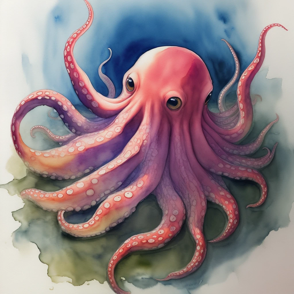 Octopus watercolor