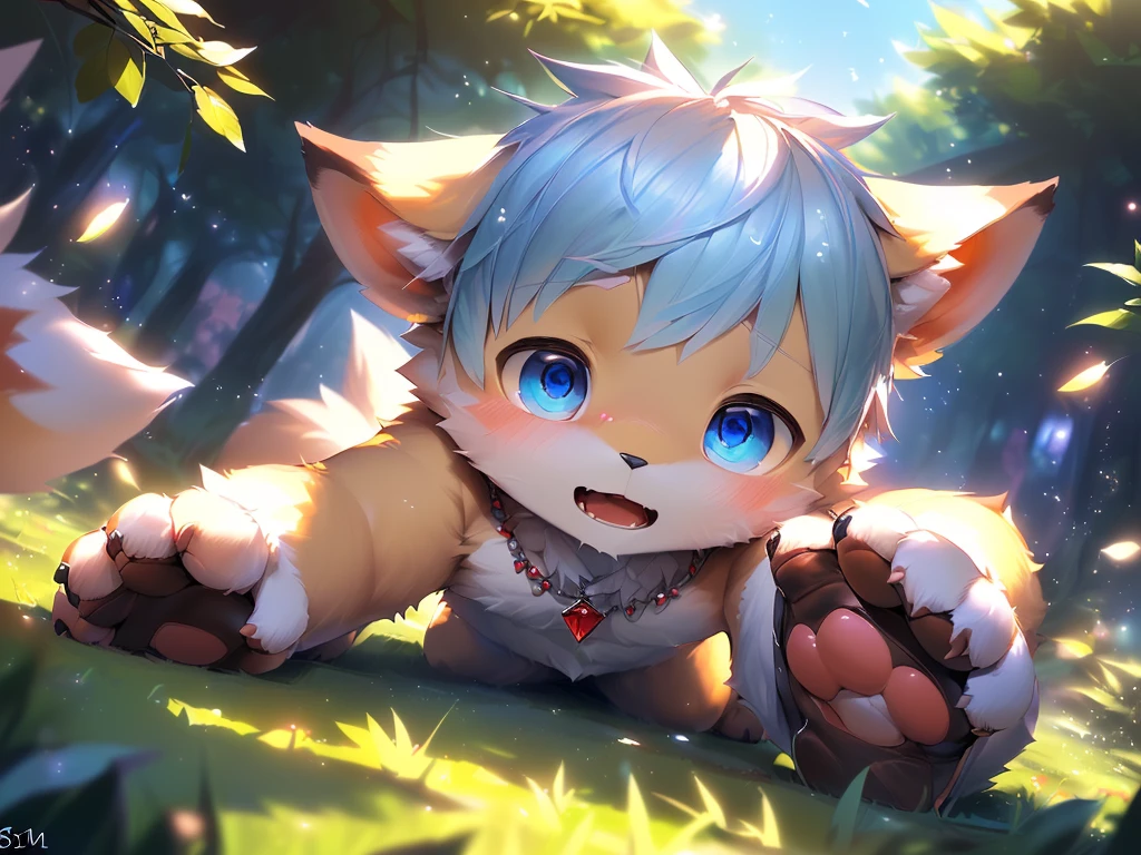 Alone,(bellway:0.8),(shota,Gamine,cub,young,catss,Yellow fur,adorable expression,toddlers,Blue pupil,A yellow-haired one,A lock of white hair,A boy with)correct hand,Correct foot shape,crawl onto the grass,spread their legs,Put one paw between your legs,raised his hand,nakeness,cropped legs,Round Chin,small ruby necklace,Expose your male genitals,The erection,no violation
(电影灯光), ((detailedbackground)), ((looking to the front)), (((three fourths view))), (((Flustered))),(Heavy breathing),(happy mouth),(lust),(Half shadow),Pink paw pads,paws with claws,(Small animals_:0.5),(_clew:0.5)
Super detailed breakdown,(NSFW:1.2),Colored digital line art,realistically,(flatcolors:1.2),thick outline,(limited palette:1.1),GameCG,(3D:1.2),(realistically:1.2),(tmasterpiece,Best quality at best,Great,Highly detailed CG Unity 8k wallpaper,Super beautiful illustrations:1.2),The content is very detailed,Volumetriclighting,The best shadow,(depth of fields,Light particles,电影灯光:1.1),Wind lift,speed-line,offcial art.
intermittently
(by lindong:1.25),(Through the point:1.25),(by Mamado:1.1),(author:Xia Dongni:1.1),(by Telson:1.1),(tarantino violinist:1.1),(by kilfer:1),(by oxfort2199:1),(by syuro:1.2),(by s1m:1.2).
Break up the vibrant colors,countershading,hight contrast,photography of \(An artwork of\),(actual:1.2),(empty,Ridiculous resources:1.2),Detailed pubic hair,Detailed pubic hair face,詳細な目,(Realistic fur,Delicate fur:1.25),detailedbackground,amazing background.