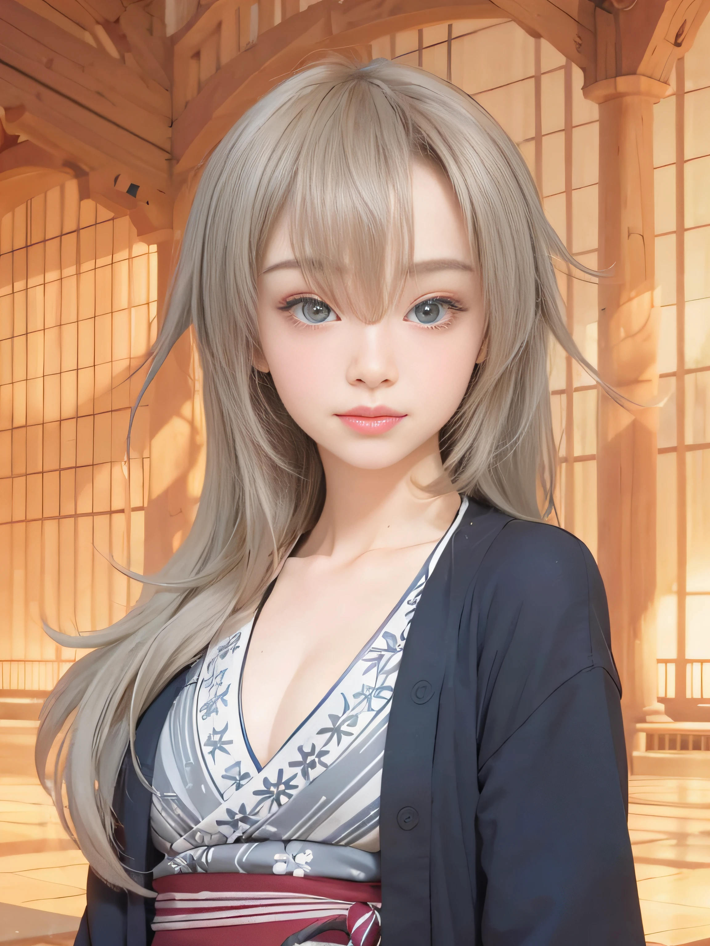 masterpiece, best quality, (realistic, photo-realistic:1.4), (RAW photo:1.2), extremely detailed CG unity 8k wallpaper, delicate and beautiful, amazing, finely detail, official art, absurdres, incredibly absurdres, huge filesize, ultra-detailed, extremely detailed, extremely detailed girl, extremely detailed eyes and face, light on face,little smiles,long hair,nature background,wearing yukata