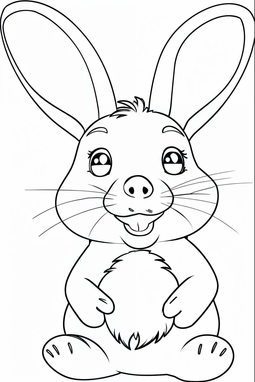 A farm pig, cartoon style, thick line art, dark lines, all white, no color, only outlines used, lines, for coloring book, clean lines, no background. White, no backrgound, no shades of gray, no details inside, no more than four legs, no more than one head, no colors, no shadow,