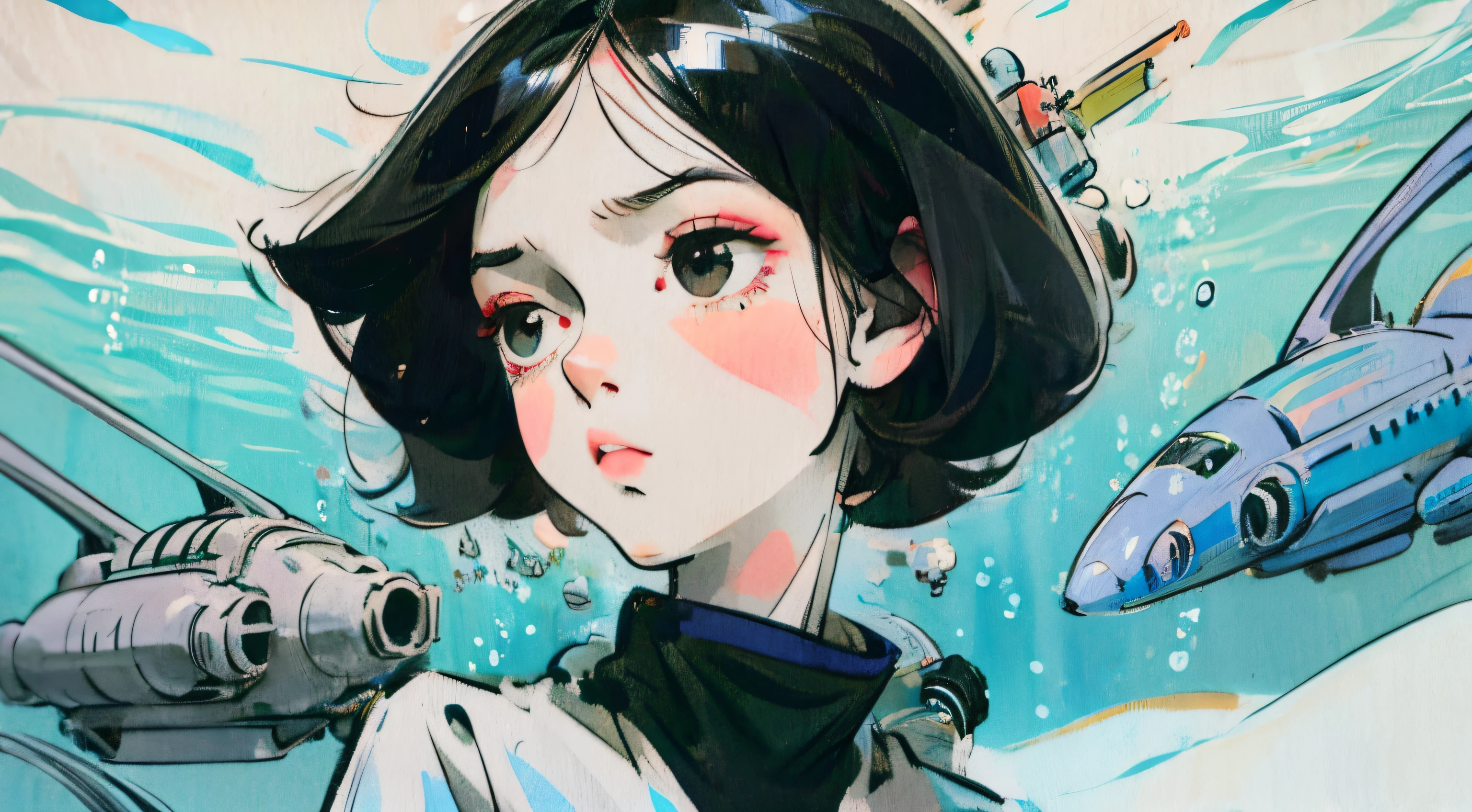Change underwater sci-fi background