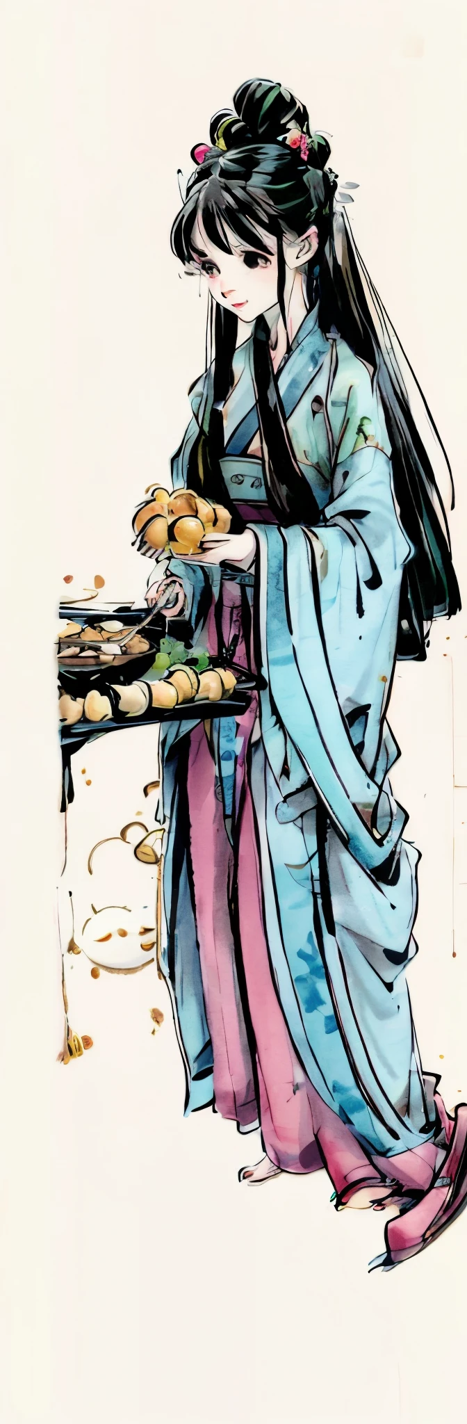 There are many different kinds of cartoon characters in this picture, Zhongyuan Universe, color comic, Cartoon tofu potatoes, Comic page, Mouth is simple and pleasant, daopao, Inner height, Inspired by Fu Miao, alaskatoon, coloring page, eating noodles, hand painted cartoon art style, exciting illustration
