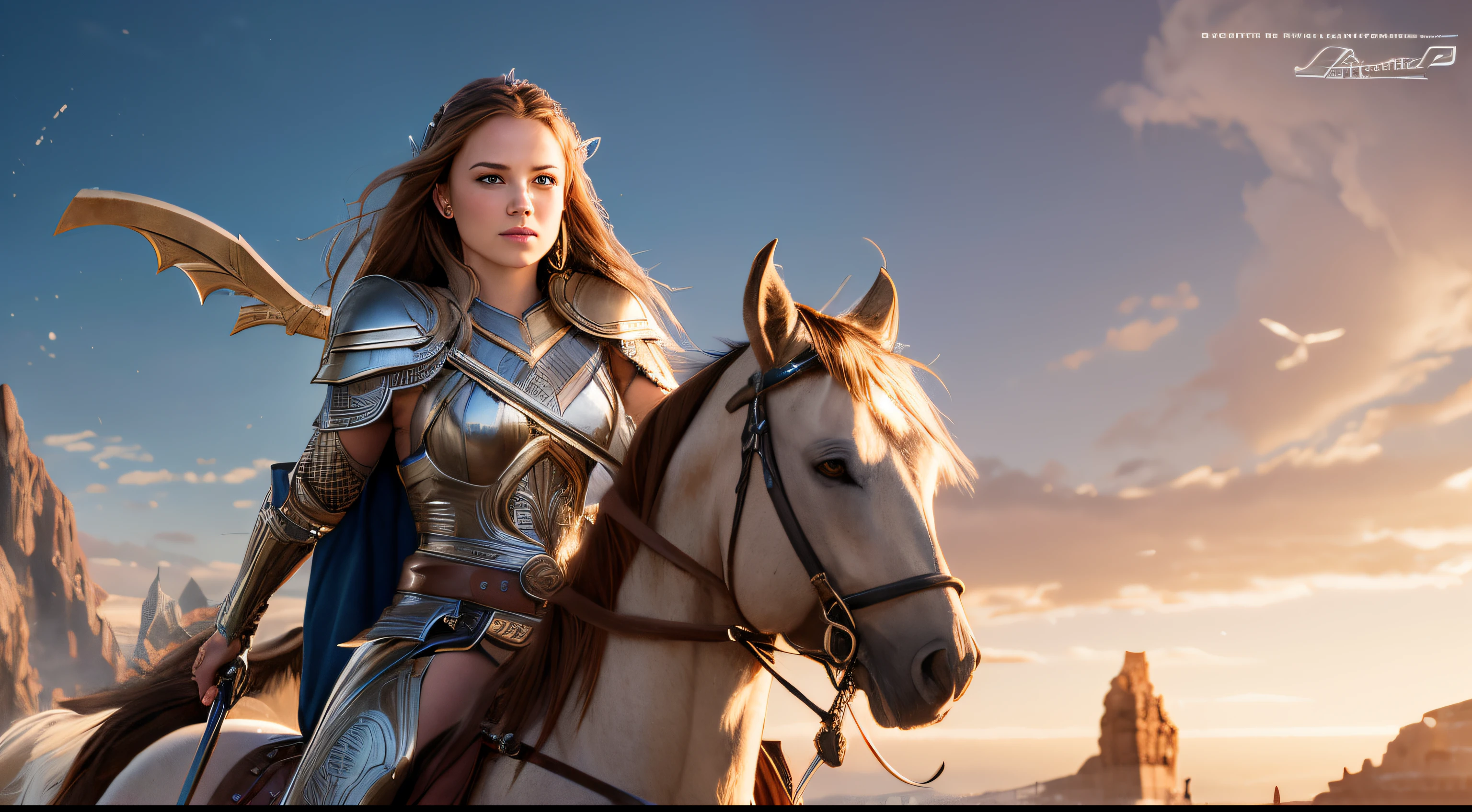 Asgard,Valkyrie,lady knight,Correct anatomy,epic fantasy digital art,tmasterpiece,8K,high definition resolution,Detailed depiction of the,high high quality,, Epic work,