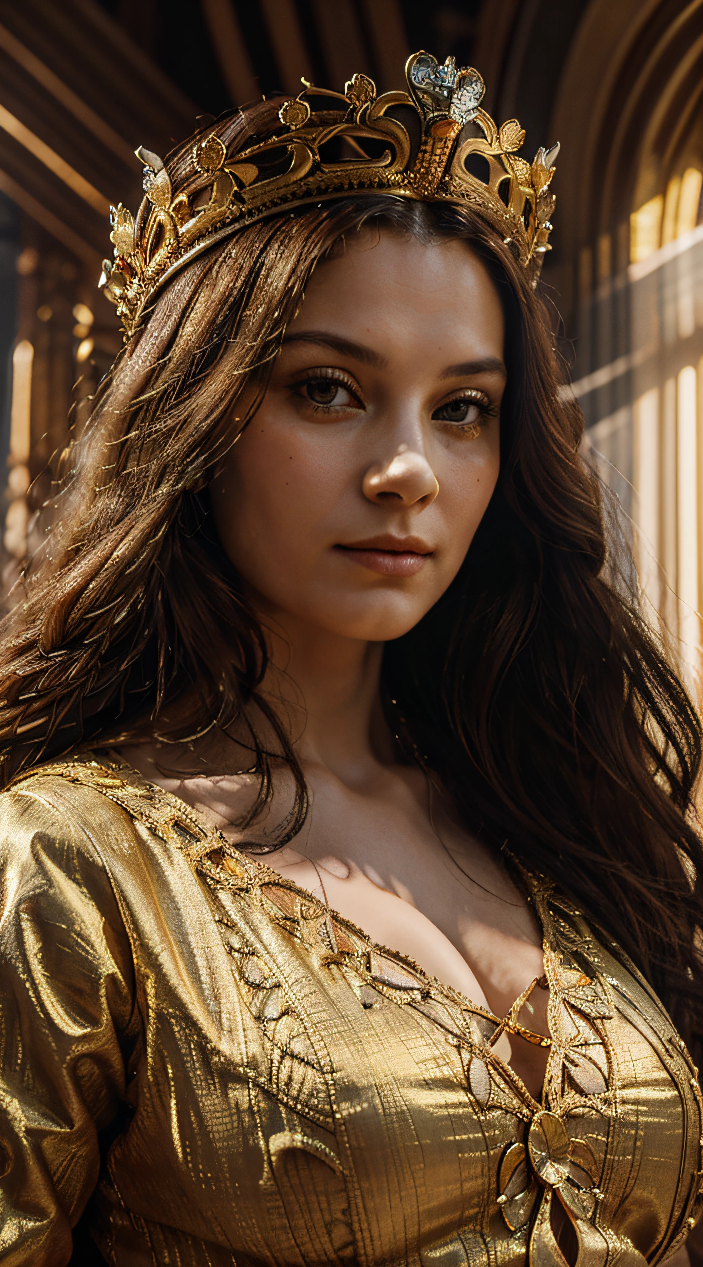 A Leonardo Da Vinci Schematic Of queen with a golden crown in front of the paries eiffel tower,intricate detail,oc render,ultra detail,UHD,8k,proper eyes,sun light reflaction ,proper shadow