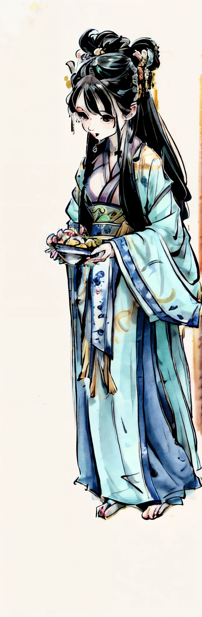There are many different kinds of cartoon characters in this picture, Central Plains Universe, color comic, Cartoon tofu potatoes, Comic page, Mouth is simple and pleasant, daopao, Inner height, Inspired by Fu Miao, alaskatoon, coloring page, eating noodles, hand painted cartoon art style, exciting illustration