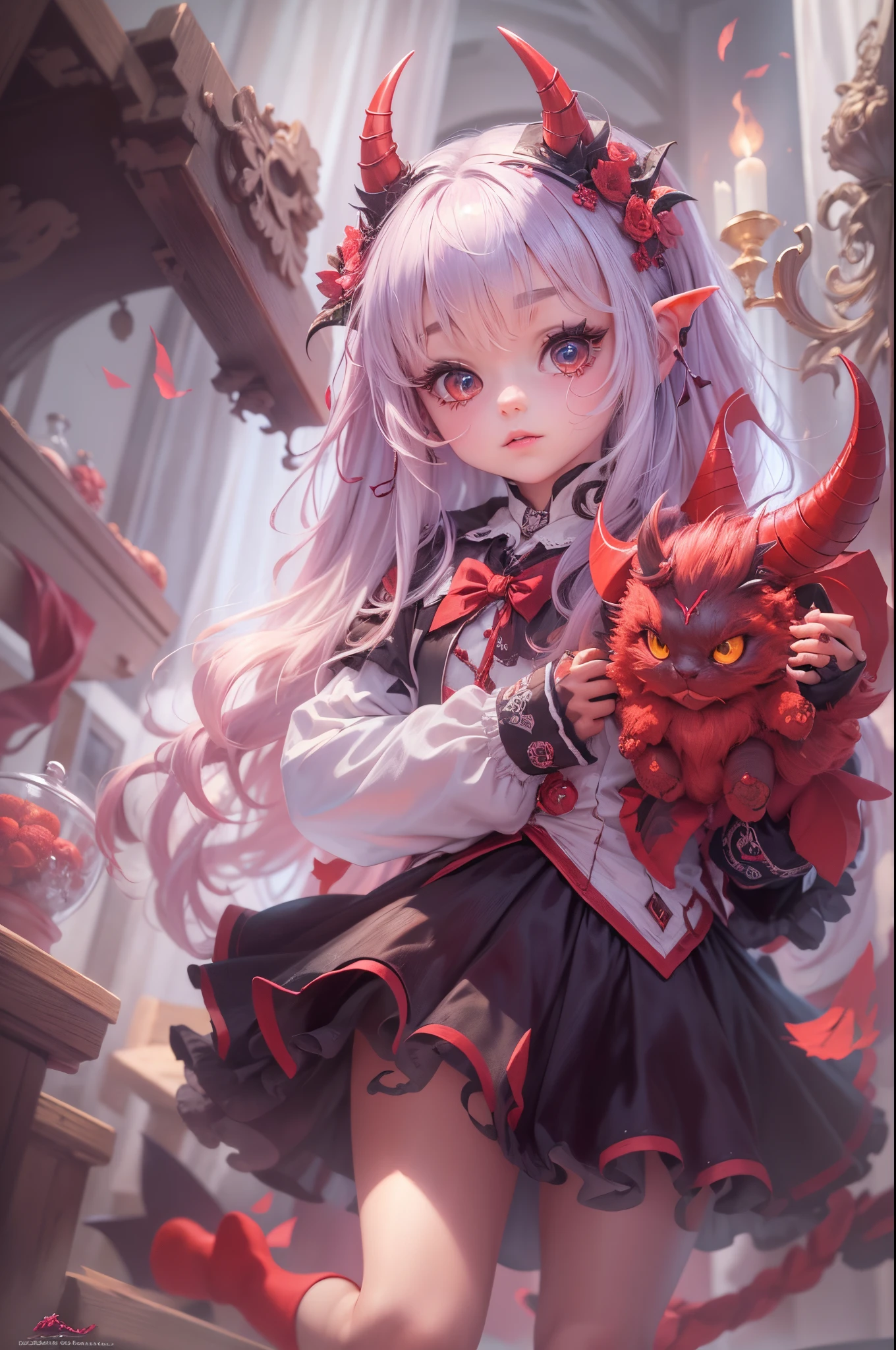 (best quality,4k,8k,highres,masterpiece:1.2),ultra-detailed, Devil Girl, age 10