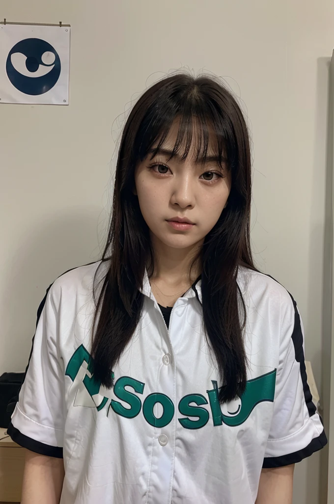 Ruka babymonster, coreana, de frente, rosto, uniforme escolar